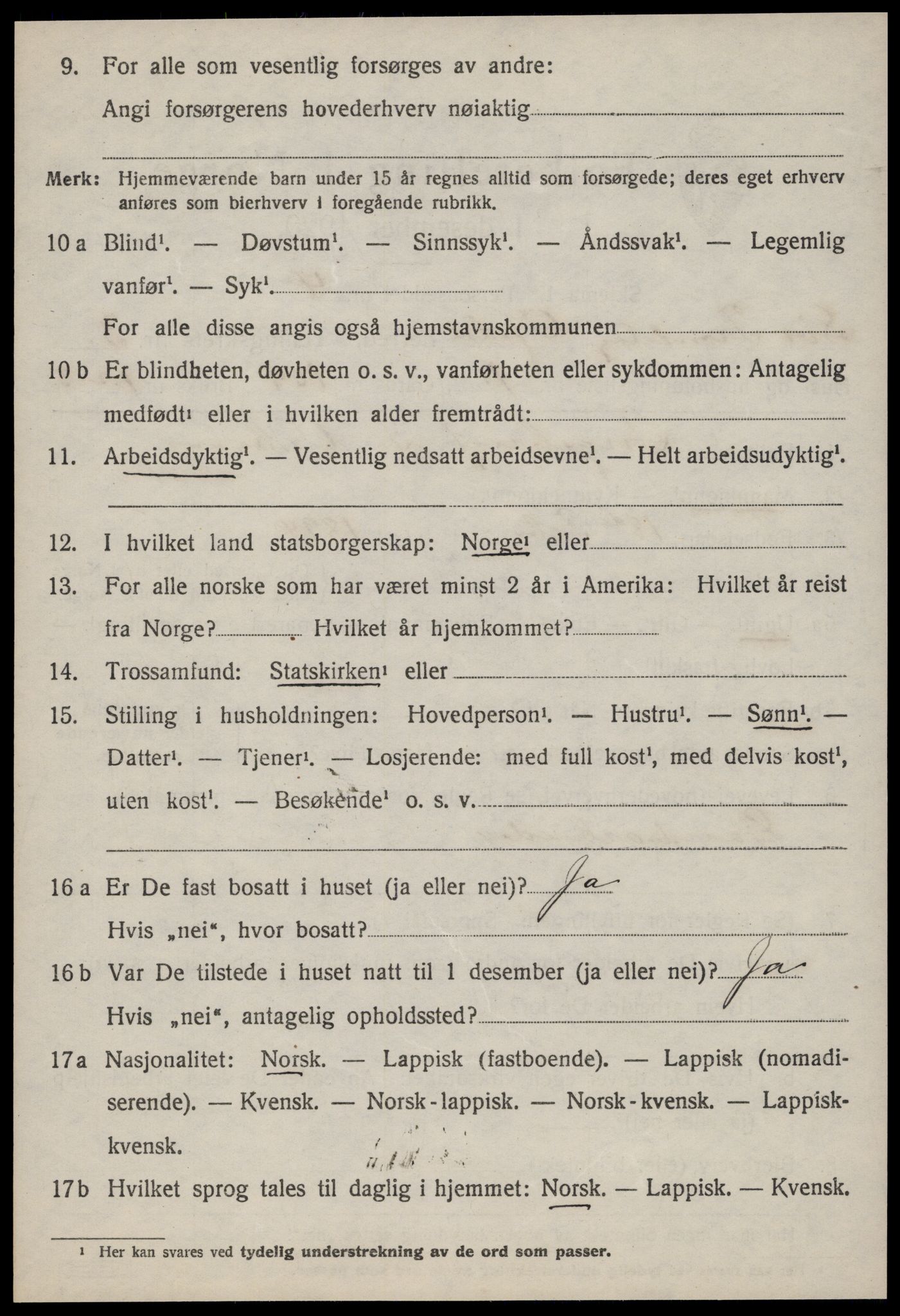 SAT, 1920 census for Oppdal, 1920, p. 3146