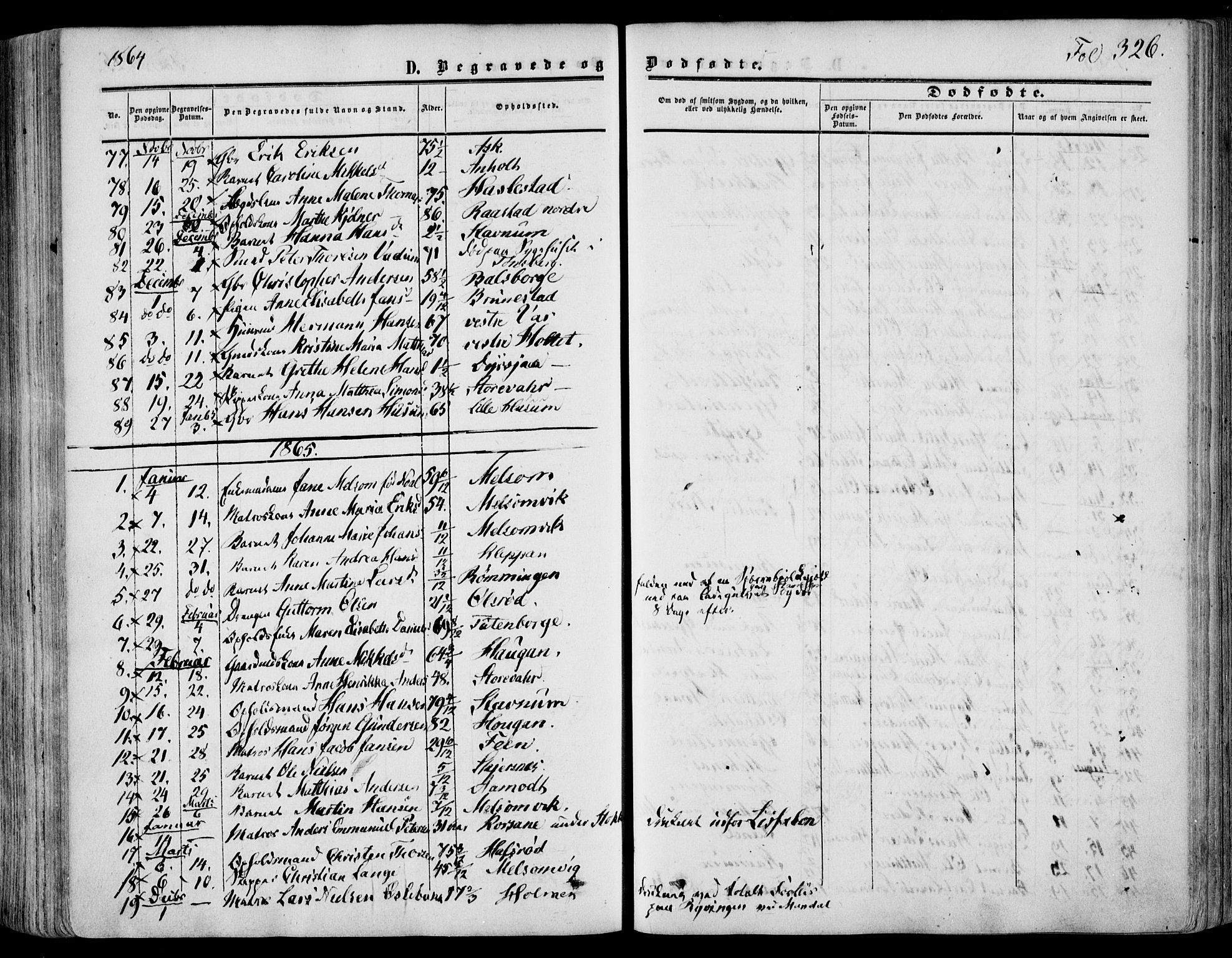 Stokke kirkebøker, SAKO/A-320/F/Fa/L0008: Parish register (official) no. I 8, 1858-1871, p. 326