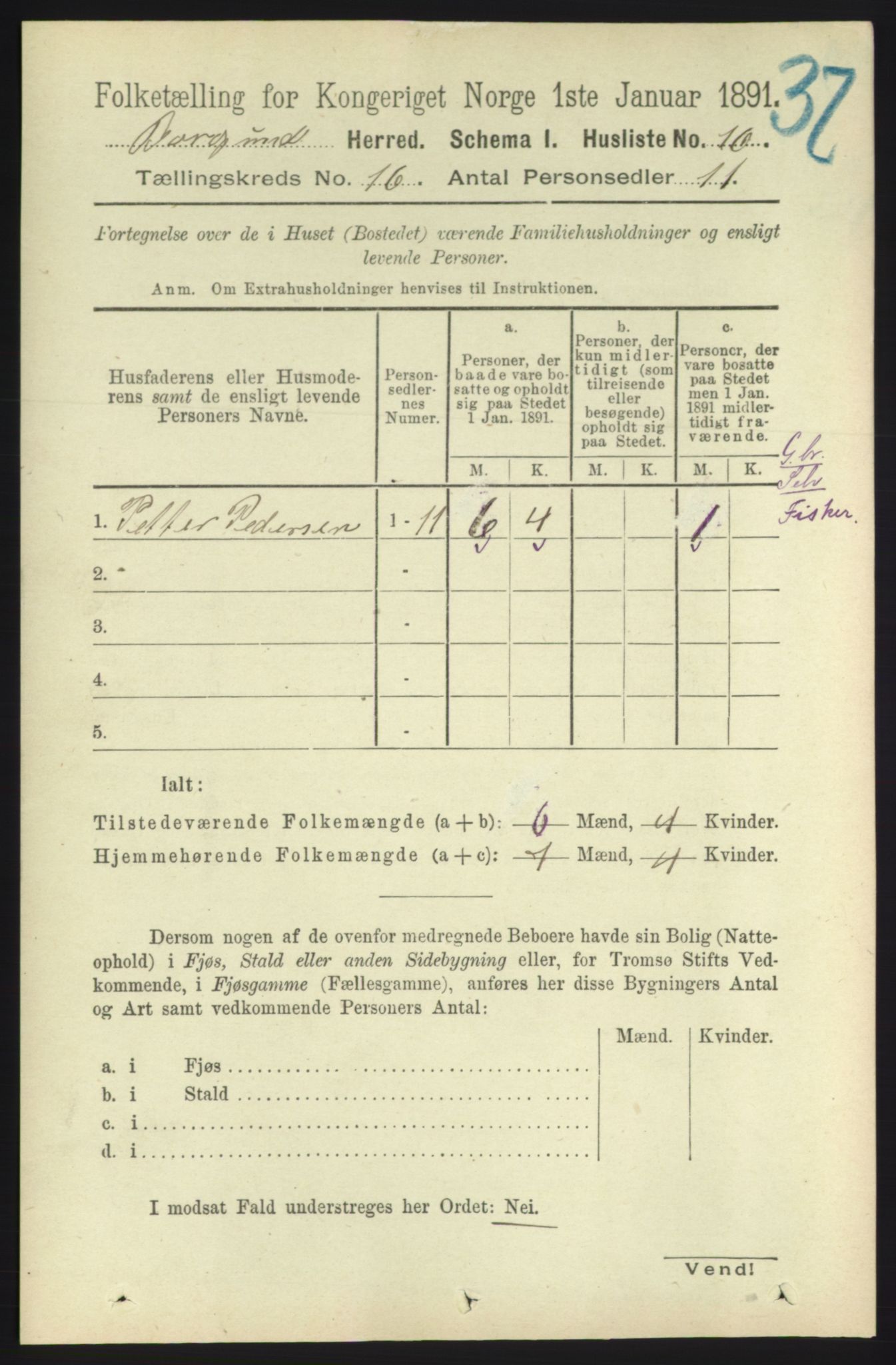 RA, 1891 census for 1531 Borgund, 1891, p. 4758