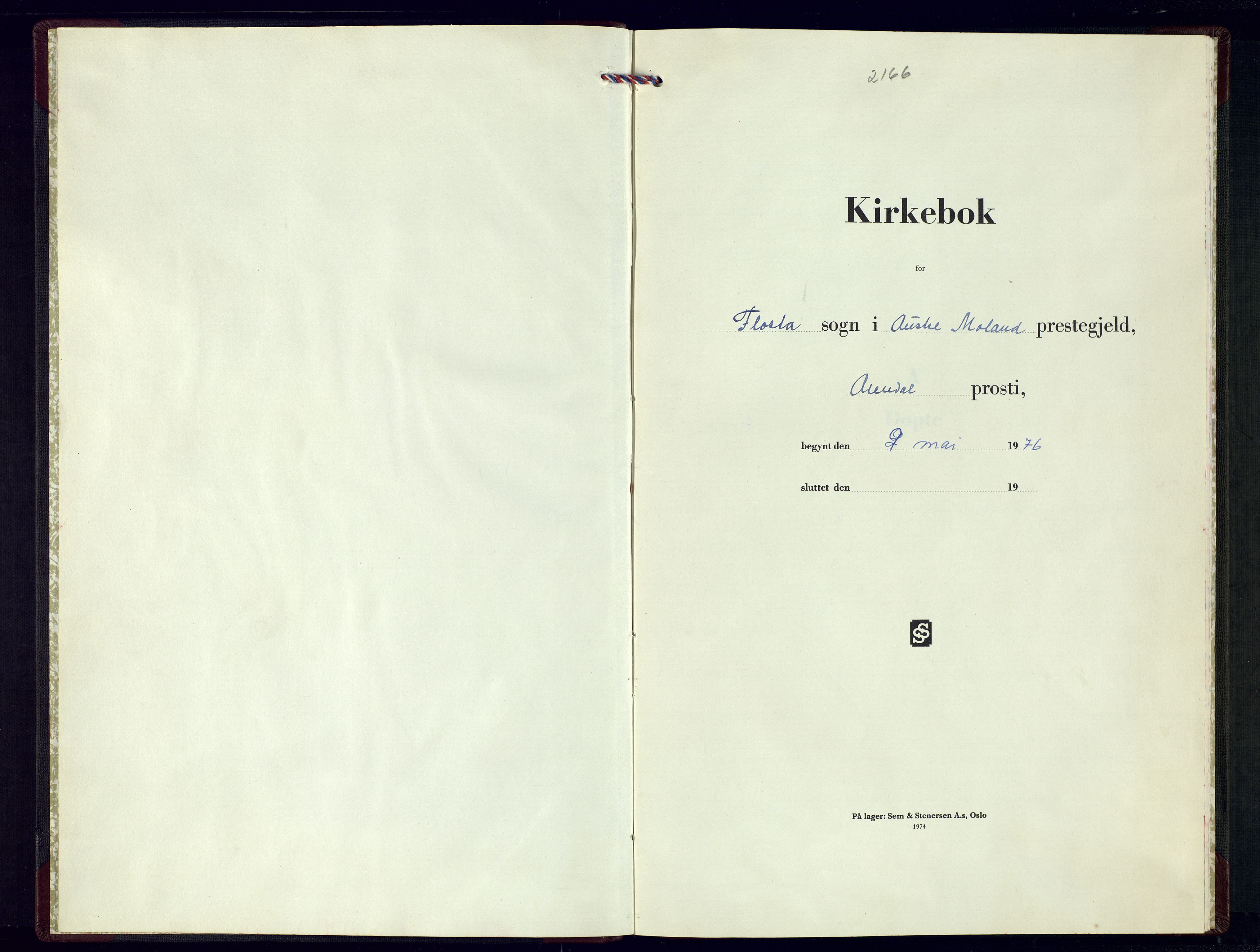 Dypvåg sokneprestkontor, AV/SAK-1111-0007/F/Fb/Fbb/L0009: Parish register (copy) no. B-9, 1976-1979