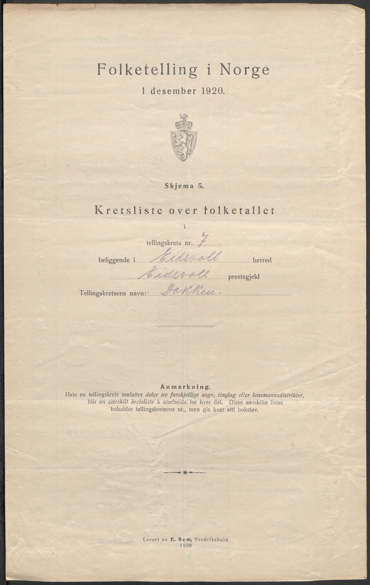 SAO, 1920 census for Eidsvoll, 1920, p. 29