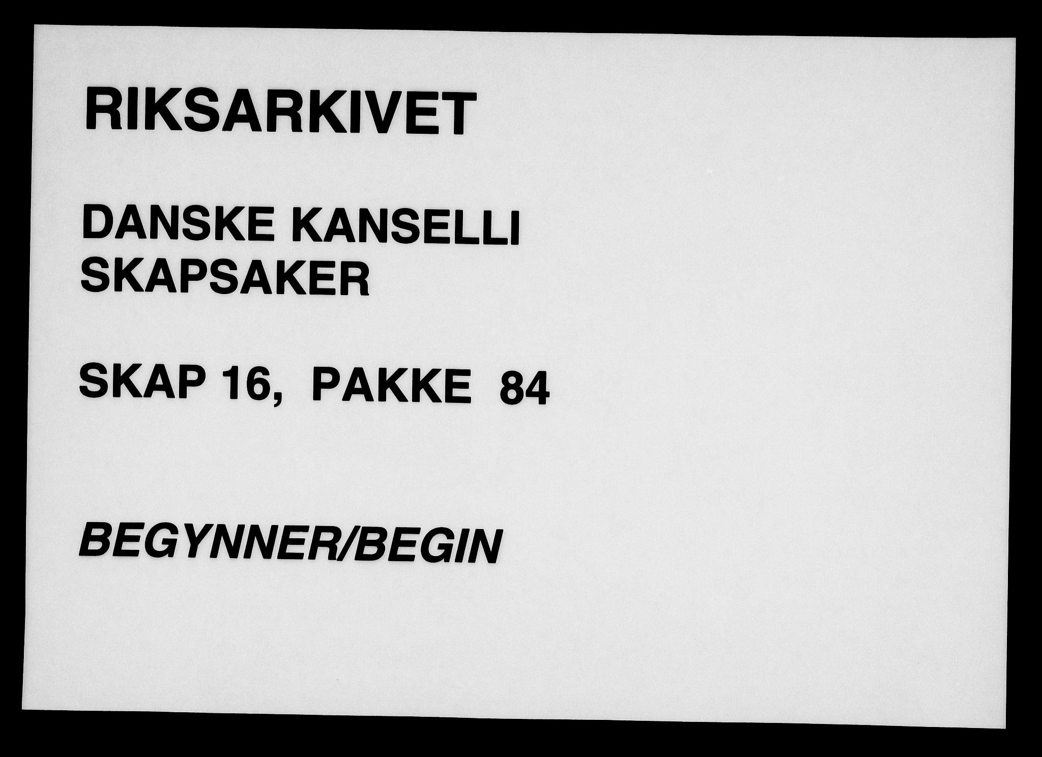 Danske Kanselli, Skapsaker, AV/RA-EA-4061/F/L0129: Skap 16, pakke 82-96, 1725-1806, p. 153