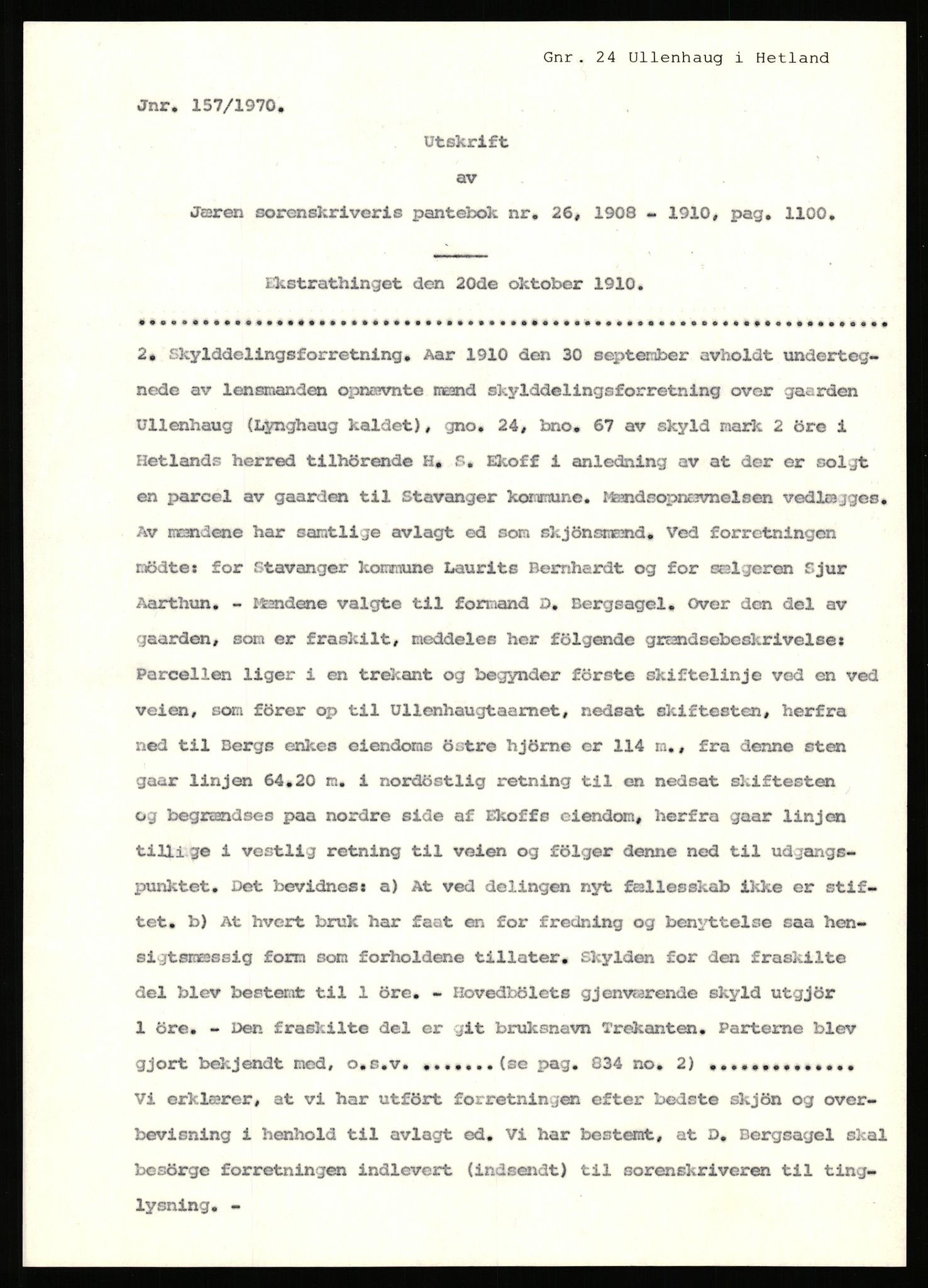 Statsarkivet i Stavanger, AV/SAST-A-101971/03/Y/Yj/L0090: Avskrifter sortert etter gårdsnavn: Tøtland - Underberge, 1750-1930, p. 502