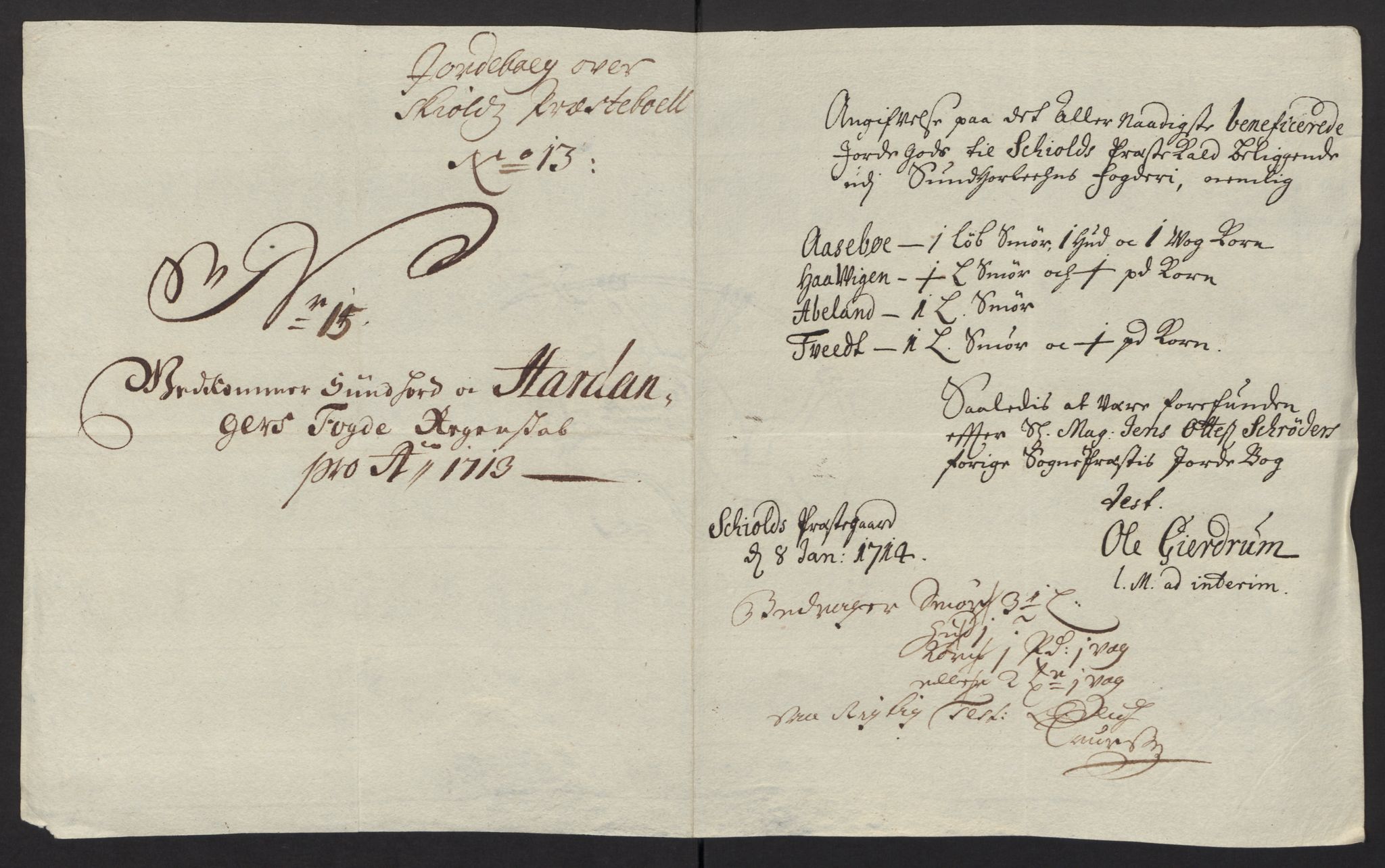 Rentekammeret inntil 1814, Reviderte regnskaper, Fogderegnskap, AV/RA-EA-4092/R48/L2989: Fogderegnskap Sunnhordland og Hardanger, 1713, p. 184