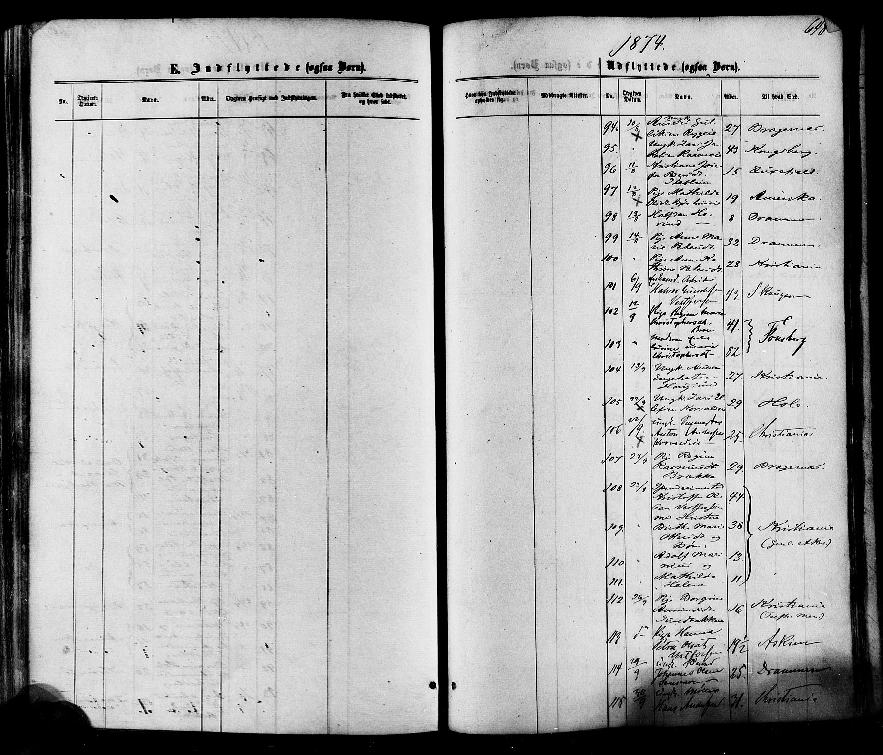 Eiker kirkebøker, AV/SAKO-A-4/F/Fa/L0017: Parish register (official) no. I 17, 1869-1877, p. 648