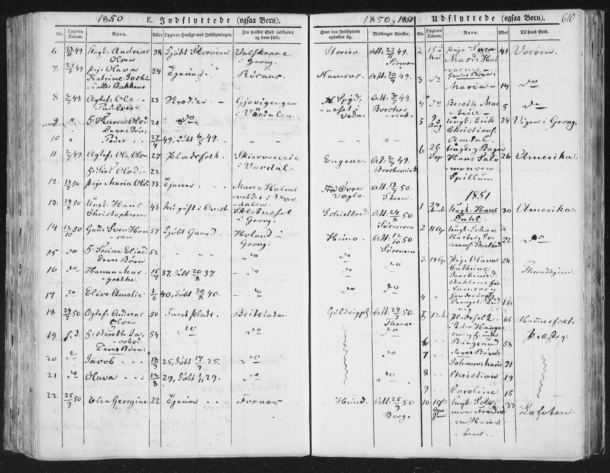 Ministerialprotokoller, klokkerbøker og fødselsregistre - Nord-Trøndelag, SAT/A-1458/764/L0552: Parish register (official) no. 764A07b, 1824-1865, p. 610