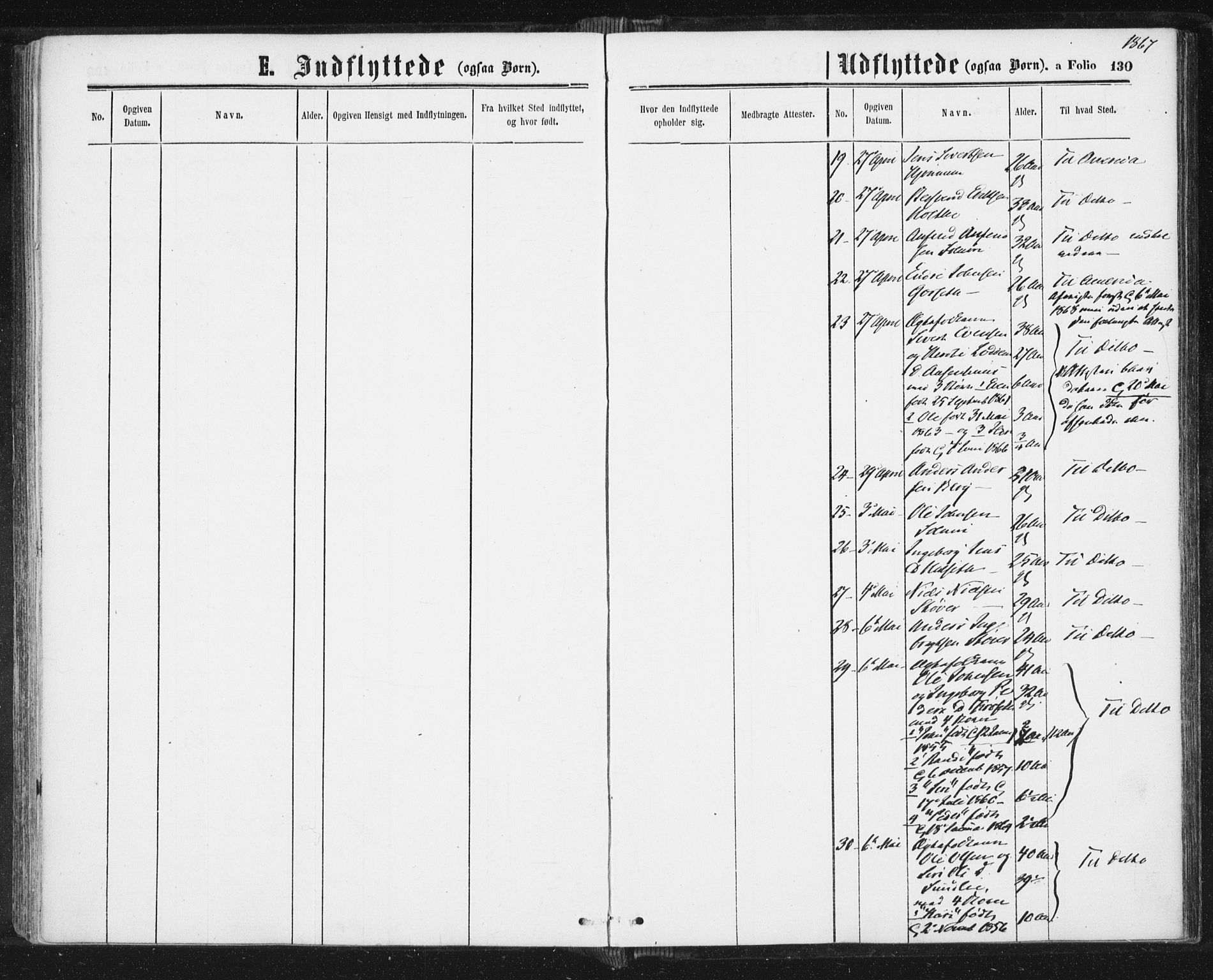 Ministerialprotokoller, klokkerbøker og fødselsregistre - Sør-Trøndelag, SAT/A-1456/689/L1039: Parish register (official) no. 689A04, 1865-1878, p. 130