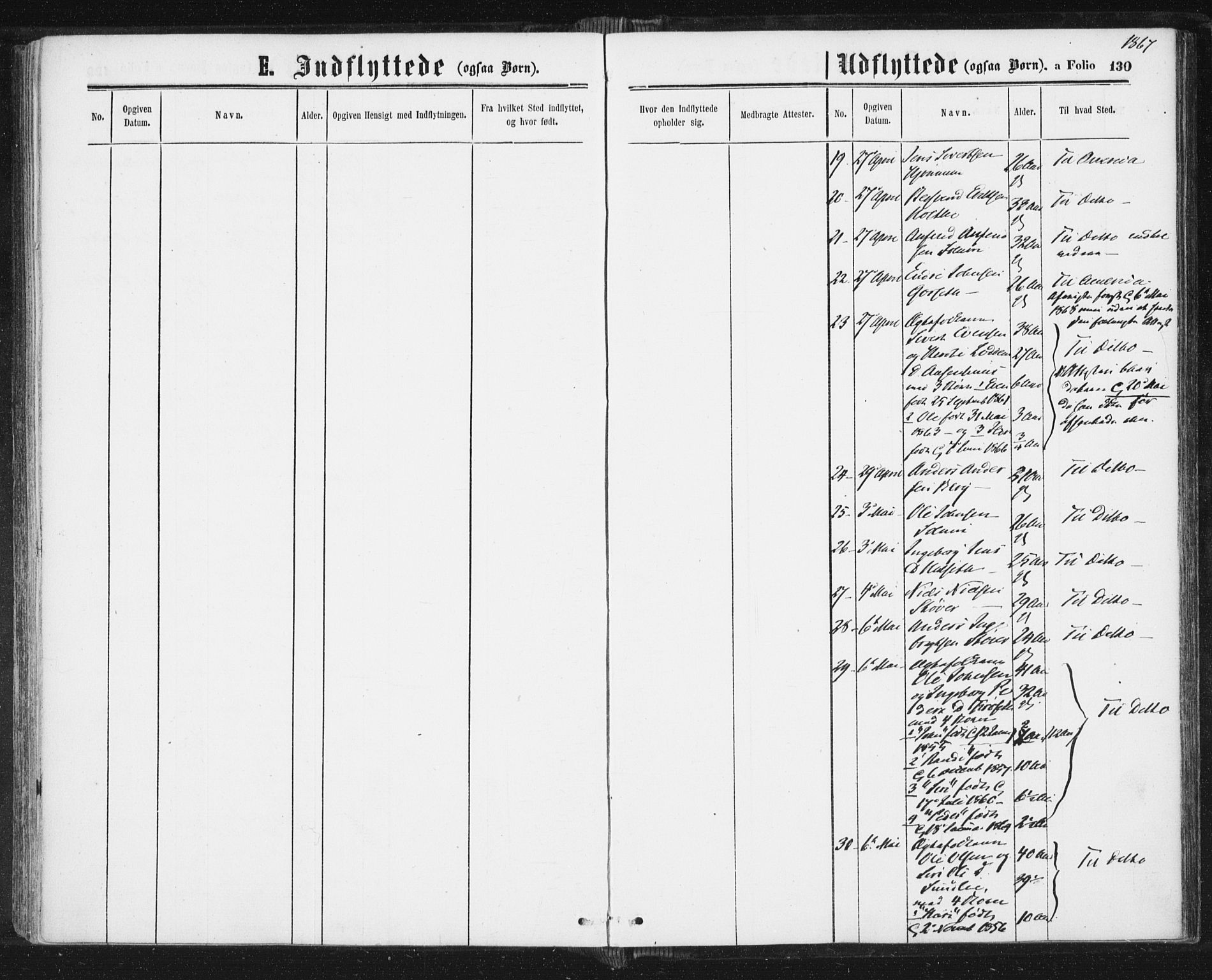 Ministerialprotokoller, klokkerbøker og fødselsregistre - Sør-Trøndelag, AV/SAT-A-1456/689/L1039: Parish register (official) no. 689A04, 1865-1878, p. 130