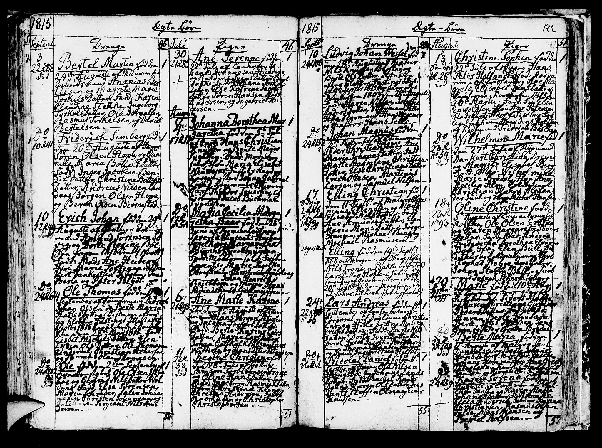 Korskirken sokneprestembete, SAB/A-76101/H/Haa/L0006: Parish register (official) no. A 6, 1790-1820, p. 182