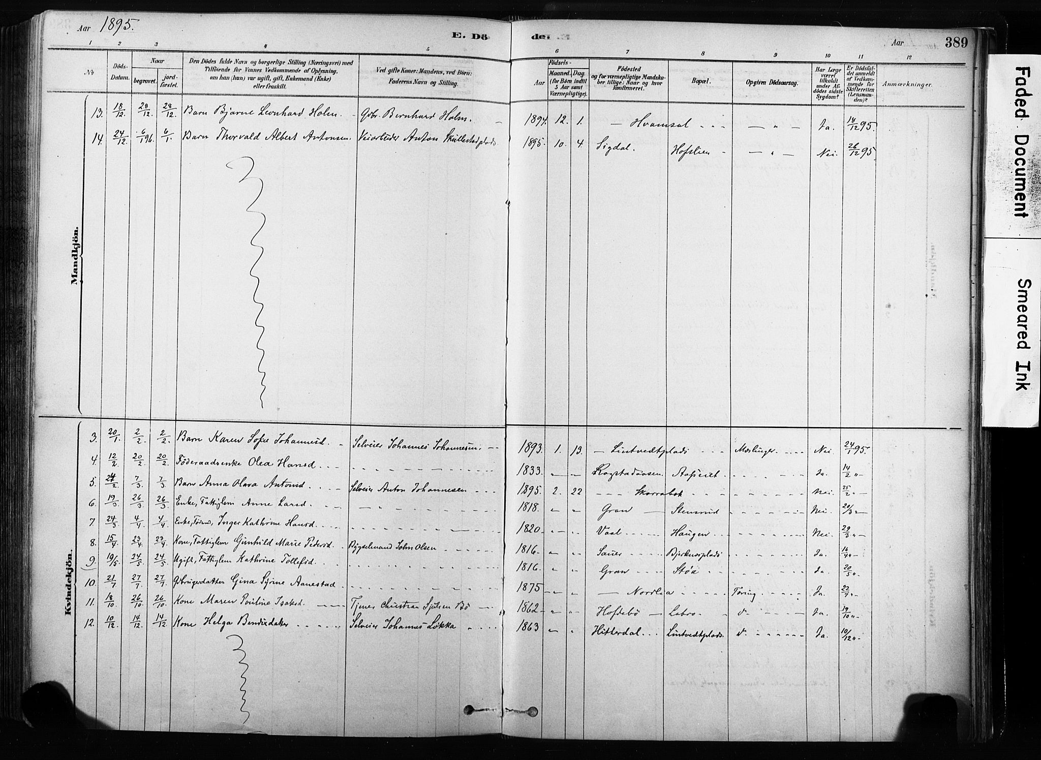Sandsvær kirkebøker, SAKO/A-244/F/Fb/L0001: Parish register (official) no. II 1, 1878-1906, p. 389