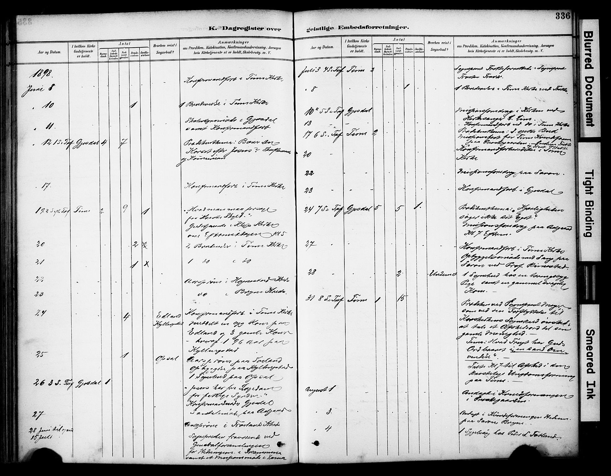 Lye sokneprestkontor, AV/SAST-A-101794/001/30BA/L0011: Parish register (official) no. A 9, 1893-1903, p. 336