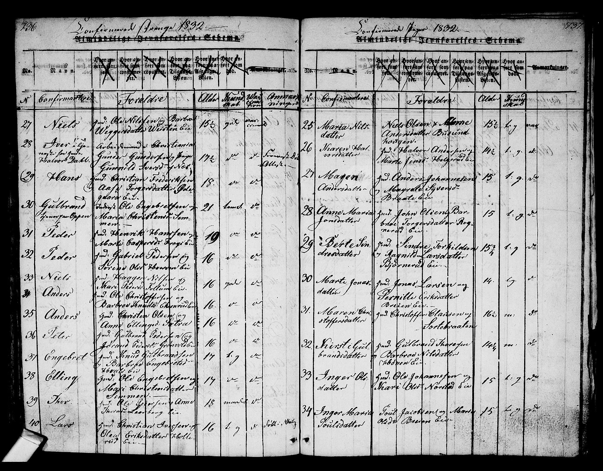 Norderhov kirkebøker, AV/SAKO-A-237/G/Ga/L0002: Parish register (copy) no. I 2, 1814-1867, p. 736-737