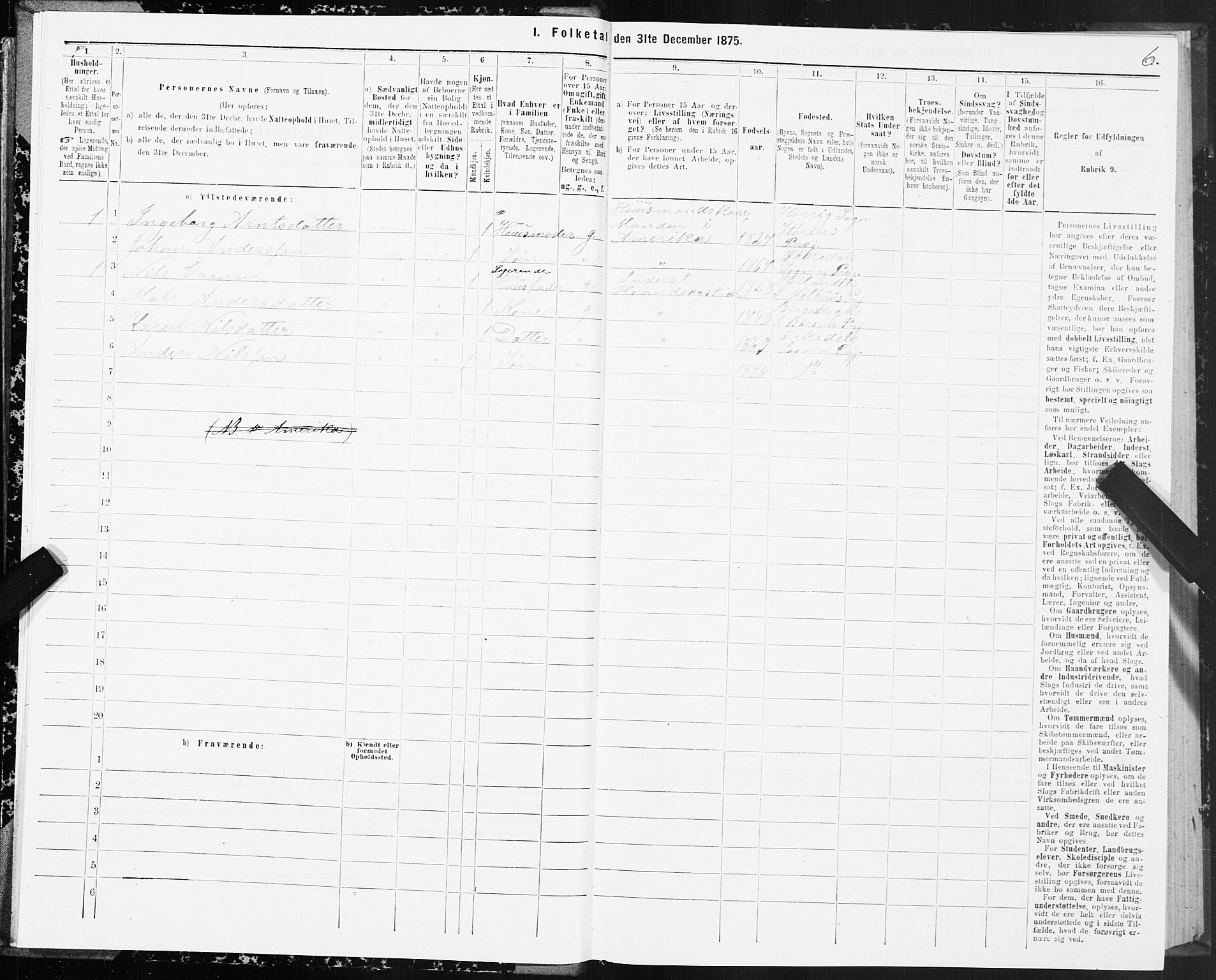 SAT, 1875 census for 1638P Orkdal, 1875, p. 4006