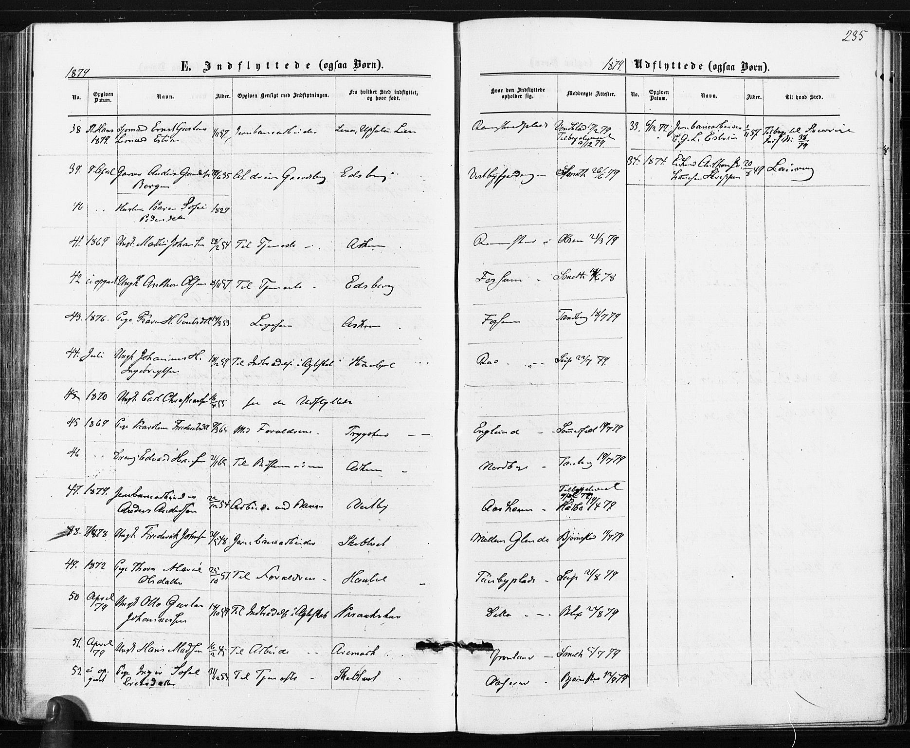 Spydeberg prestekontor Kirkebøker, AV/SAO-A-10924/F/Fa/L0007: Parish register (official) no. I 7, 1875-1885, p. 235