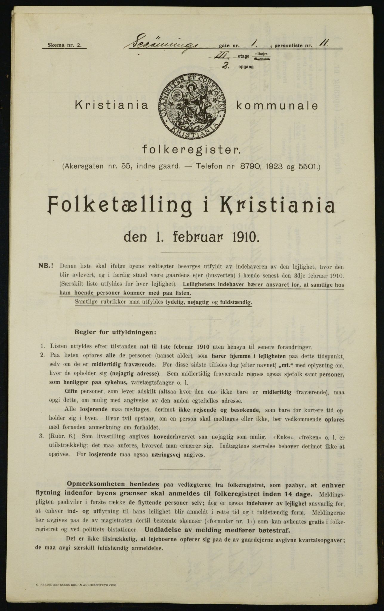 OBA, Municipal Census 1910 for Kristiania, 1910, p. 89149