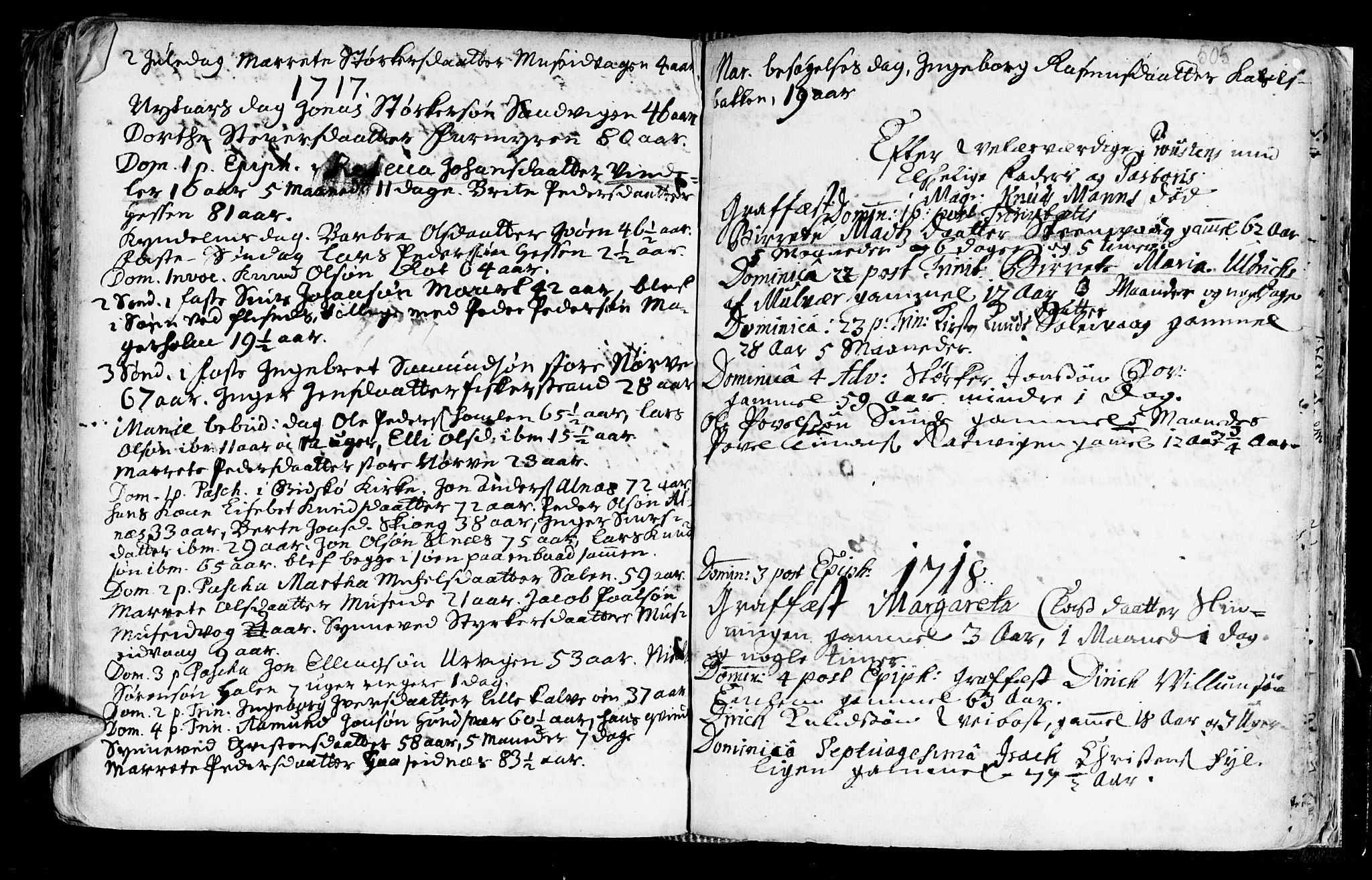 Ministerialprotokoller, klokkerbøker og fødselsregistre - Møre og Romsdal, AV/SAT-A-1454/528/L0390: Parish register (official) no. 528A01, 1698-1739, p. 504-505
