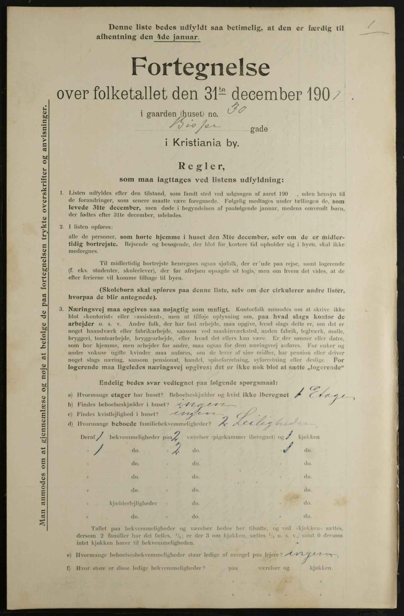 OBA, Municipal Census 1901 for Kristiania, 1901, p. 946