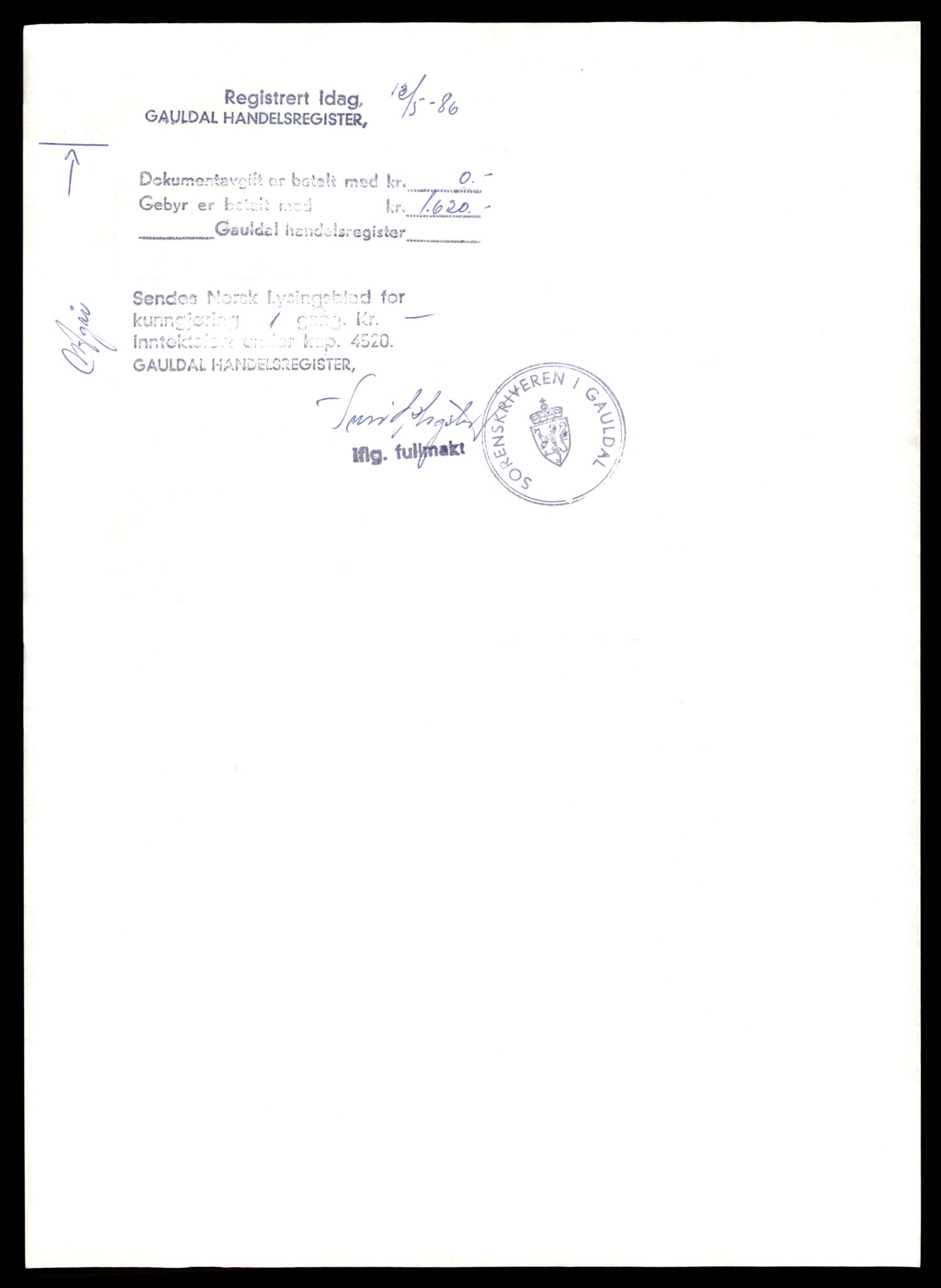 Gauldal sorenskriveri, AV/SAT-A-0014/2/J/Jd/Jde/L0011: Bilag, 1-99, 1986, p. 4