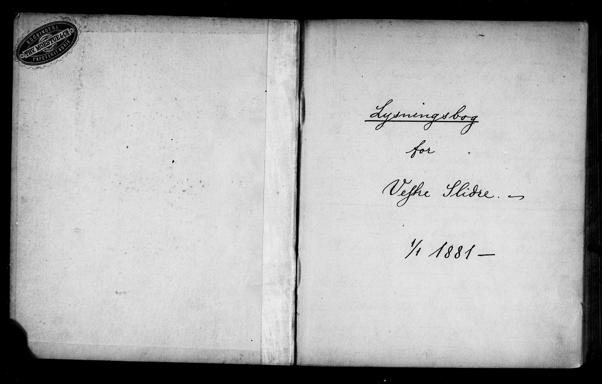 Vestre Slidre prestekontor, AV/SAH-PREST-136/I/Ie/Iea/L0001/0001: Banns register no. 1, 1881-1919