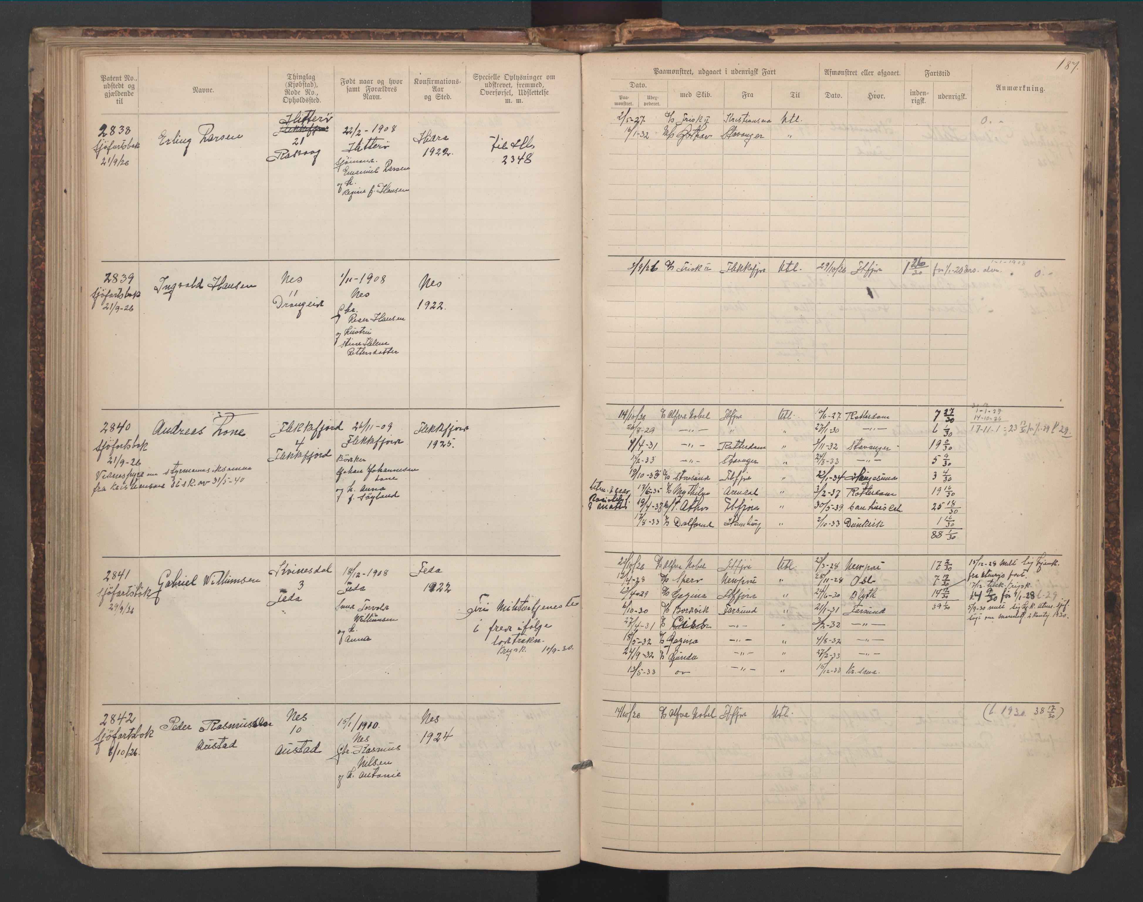 Flekkefjord mønstringskrets, AV/SAK-2031-0018/F/Fa/L0006: Annotasjonsrulle nr 1916-2964 med register, Æ-3, 1891-1948, p. 218