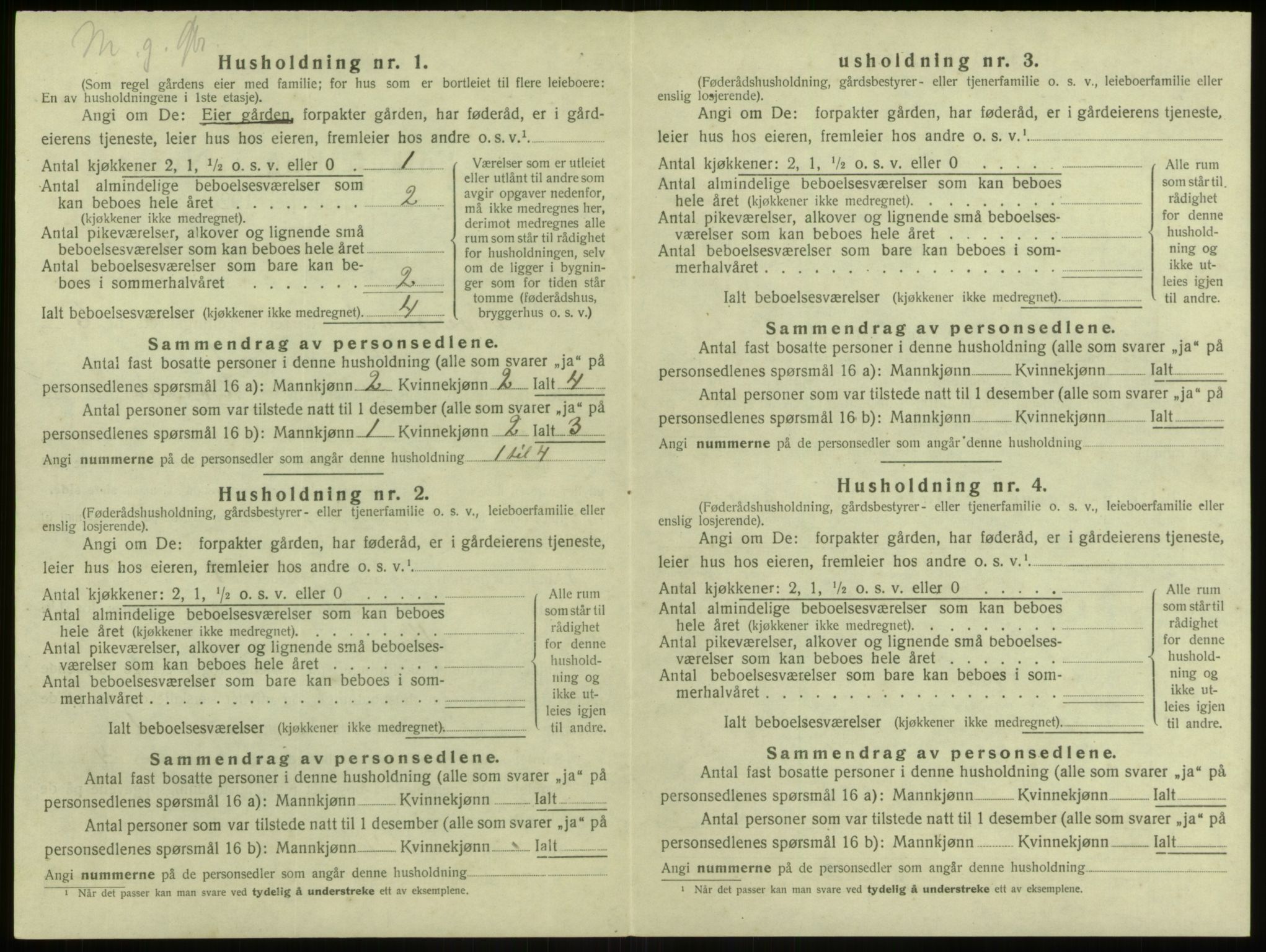 SAB, 1920 census for Alversund, 1920, p. 544