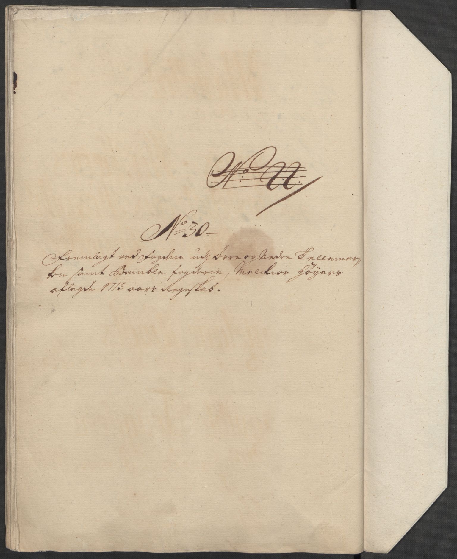 Rentekammeret inntil 1814, Reviderte regnskaper, Fogderegnskap, AV/RA-EA-4092/R36/L2127: Fogderegnskap Øvre og Nedre Telemark og Bamble, 1715, p. 319