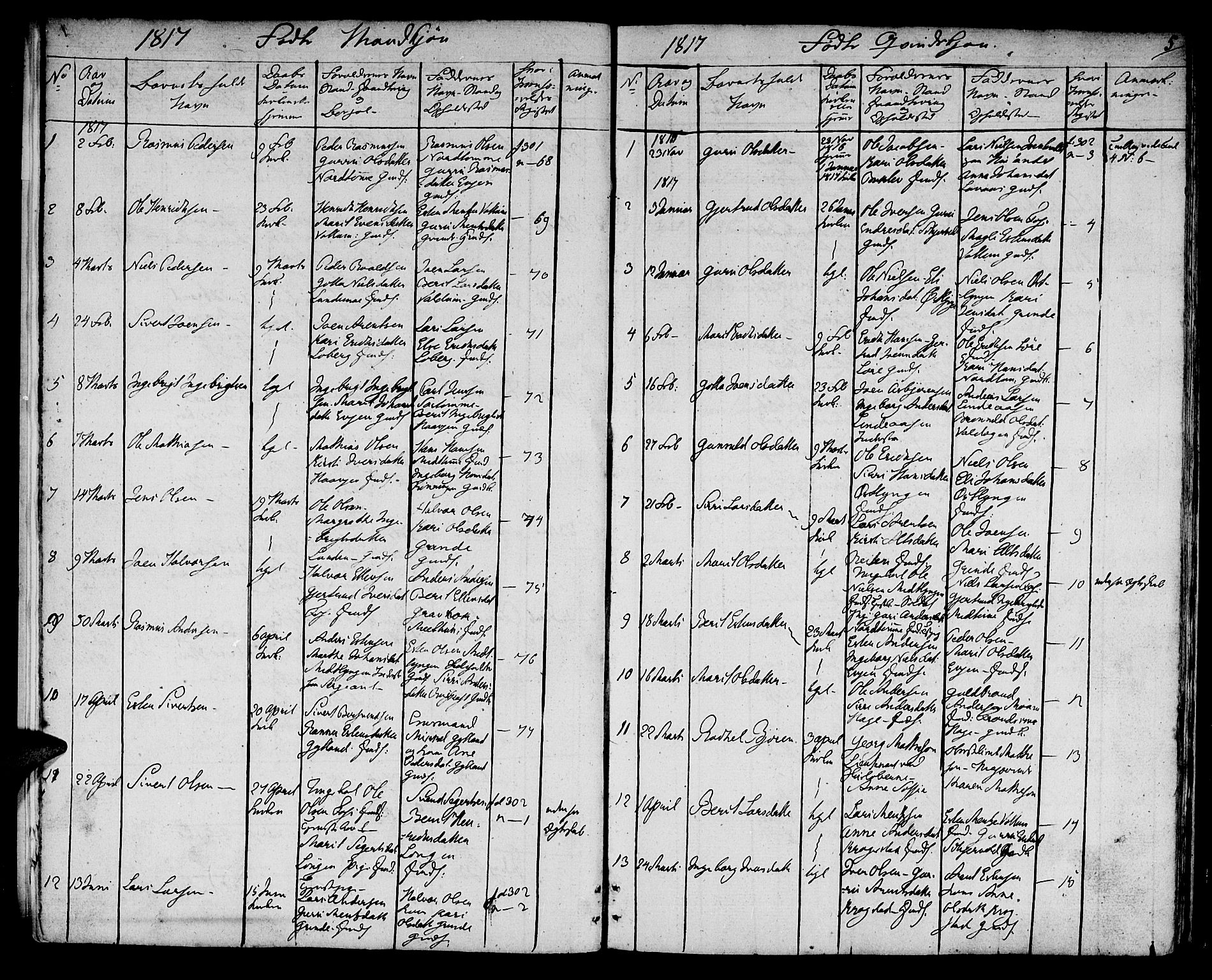 Ministerialprotokoller, klokkerbøker og fødselsregistre - Sør-Trøndelag, SAT/A-1456/692/L1108: Parish register (copy) no. 692C03, 1816-1833, p. 5