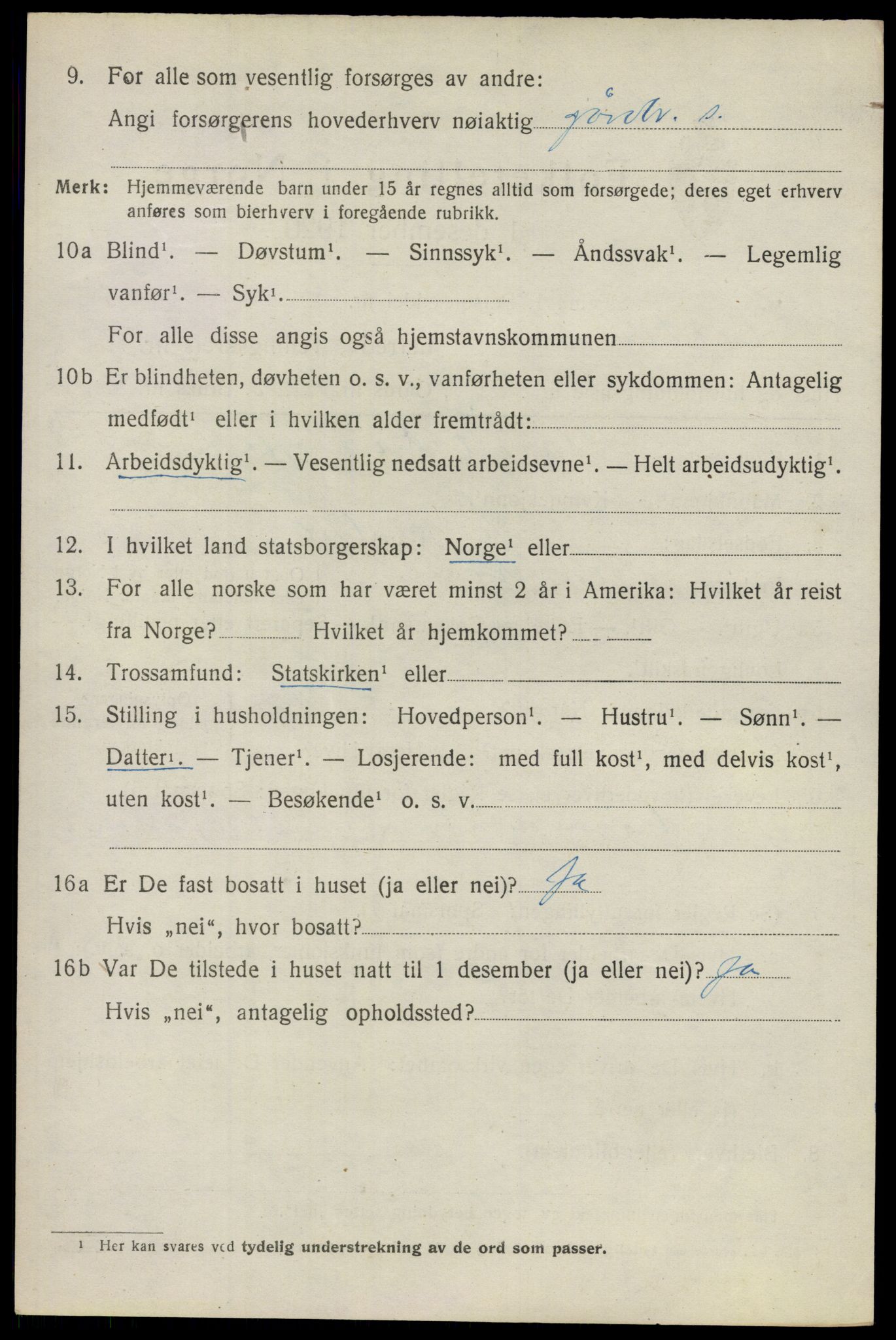 SAO, 1920 census for Ullensaker, 1920, p. 14280