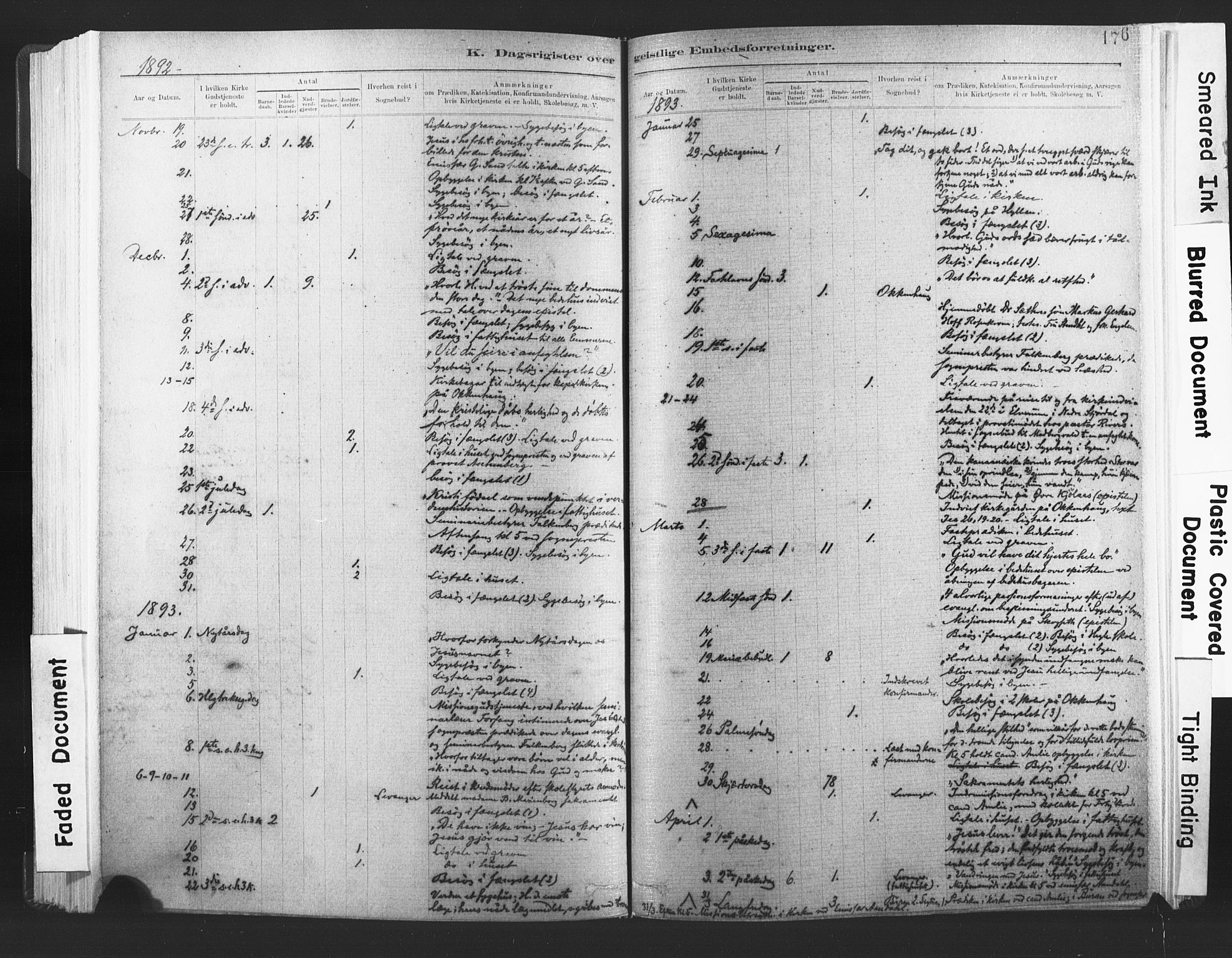 Ministerialprotokoller, klokkerbøker og fødselsregistre - Nord-Trøndelag, AV/SAT-A-1458/720/L0189: Parish register (official) no. 720A05, 1880-1911, p. 176
