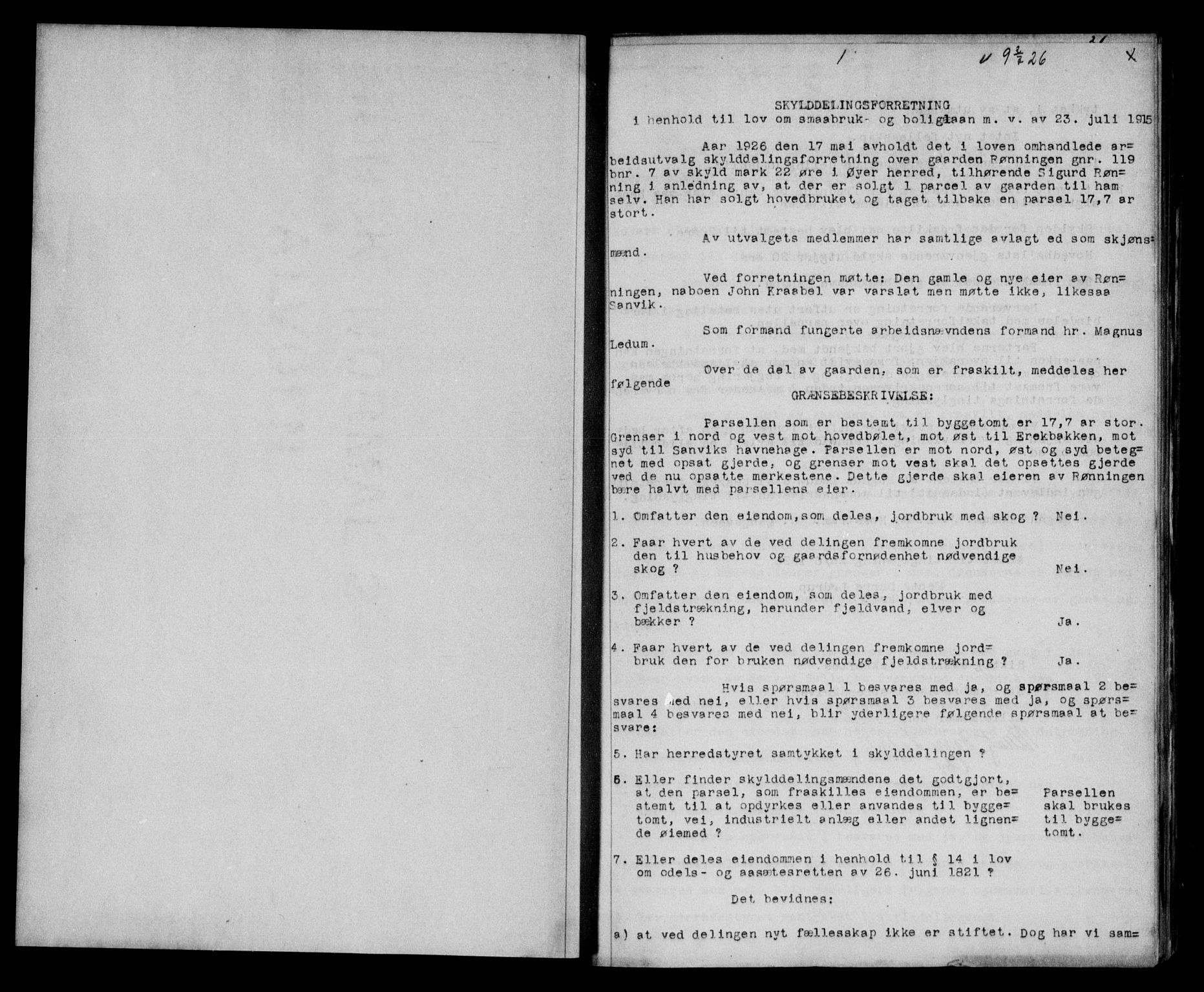 Sør-Gudbrandsdal tingrett, AV/SAH-TING-004/H/Hb/Hbb/L0014: Mortgage book no. II 14, 1926-1927, p. 0-1