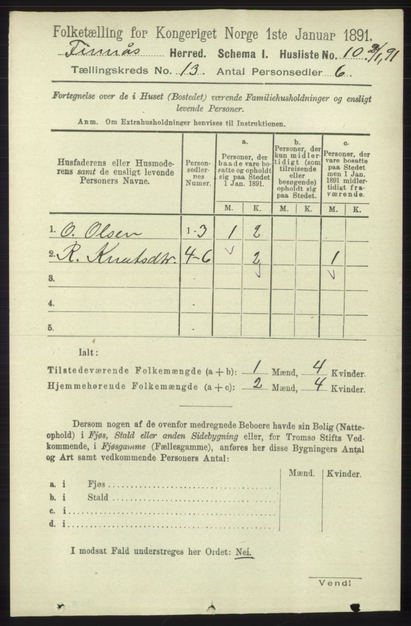 RA, 1891 census for 1218 Finnås, 1891, p. 5585