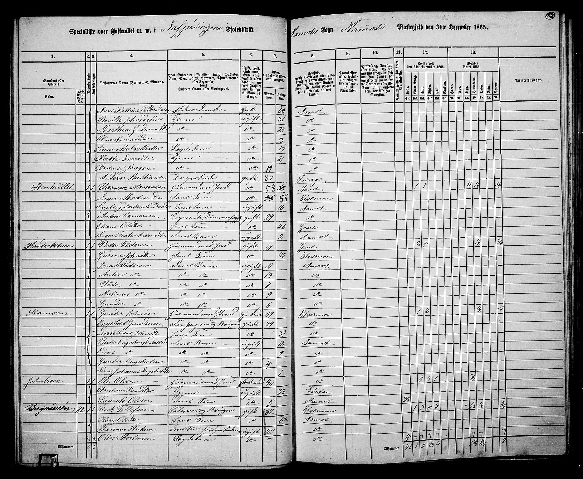 RA, 1865 census for Åmot, 1865, p. 78