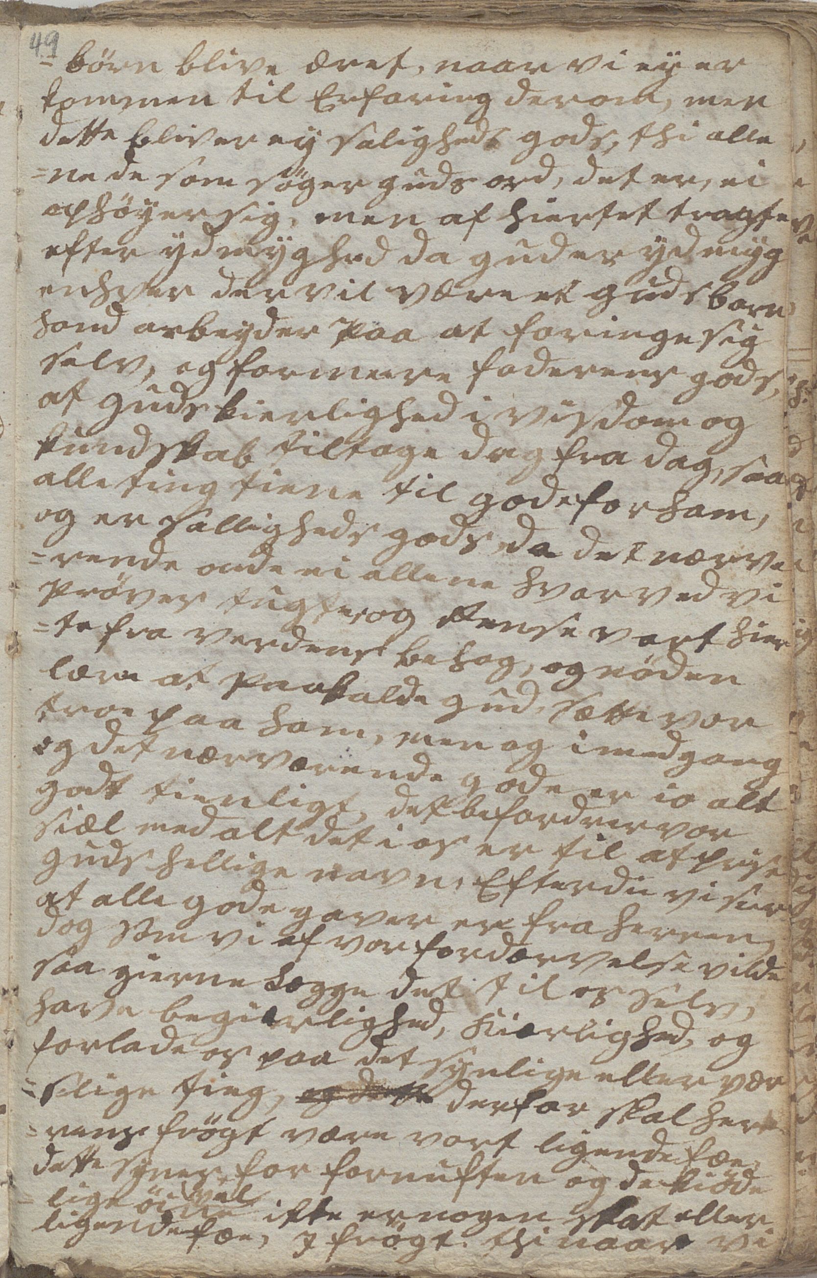 Heggtveitsamlingen, TMF/A-1007/H/L0046/0007: Brev, kopibøker, prekener, manus etc.  / "Fossem" - Kopibok. Sanger og brev, 1800-1802, p. 49