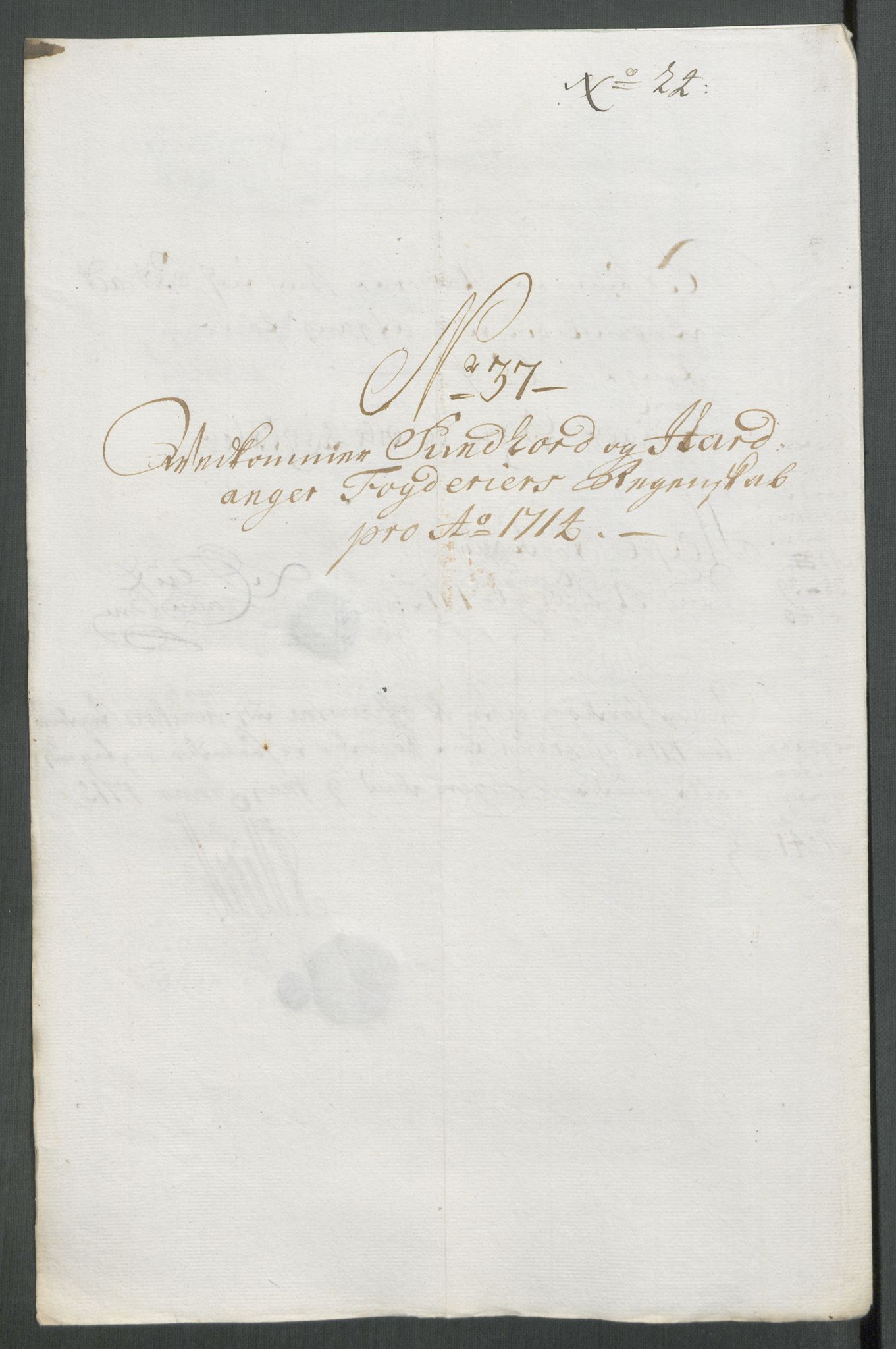 Rentekammeret inntil 1814, Reviderte regnskaper, Fogderegnskap, AV/RA-EA-4092/R48/L2990: Fogderegnskap Sunnhordland og Hardanger, 1714, p. 282