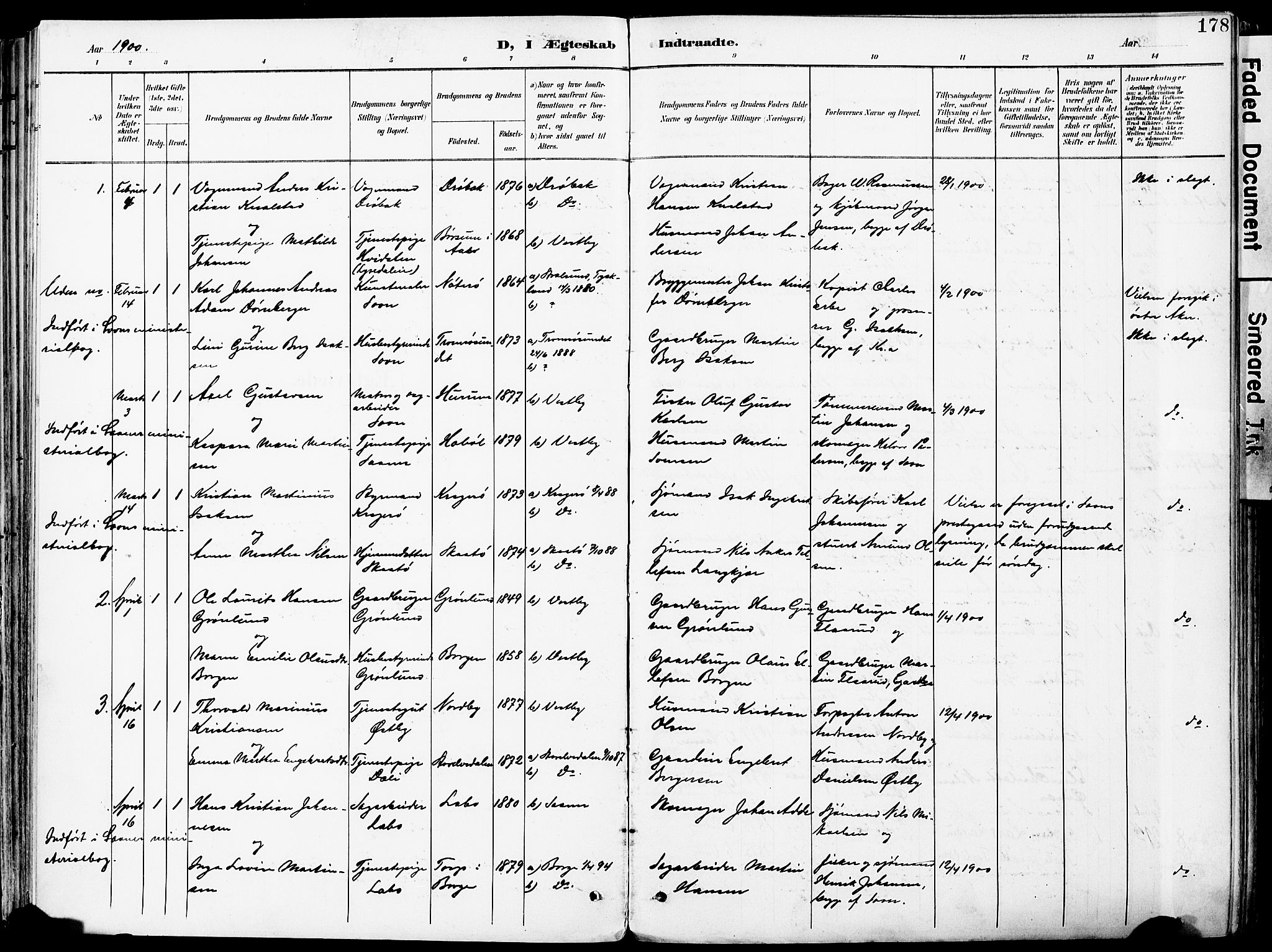 Vestby prestekontor Kirkebøker, SAO/A-10893/F/Fa/L0010: Parish register (official) no. I 10, 1900-1926, p. 178