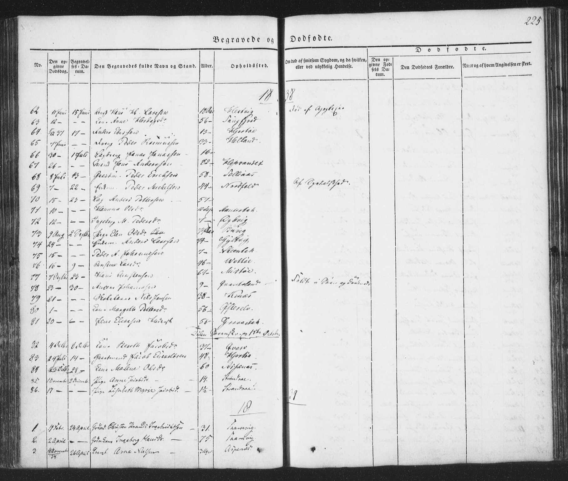 Ministerialprotokoller, klokkerbøker og fødselsregistre - Nordland, AV/SAT-A-1459/853/L0769: Parish register (official) no. 853A08, 1836-1856, p. 225