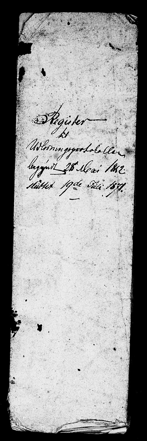 Mandal sorenskriveri, SAK/1221-0005/001/H/Hc/L0094: Skifteutlodningsprotokoll nr 3 med register, 1852-1871