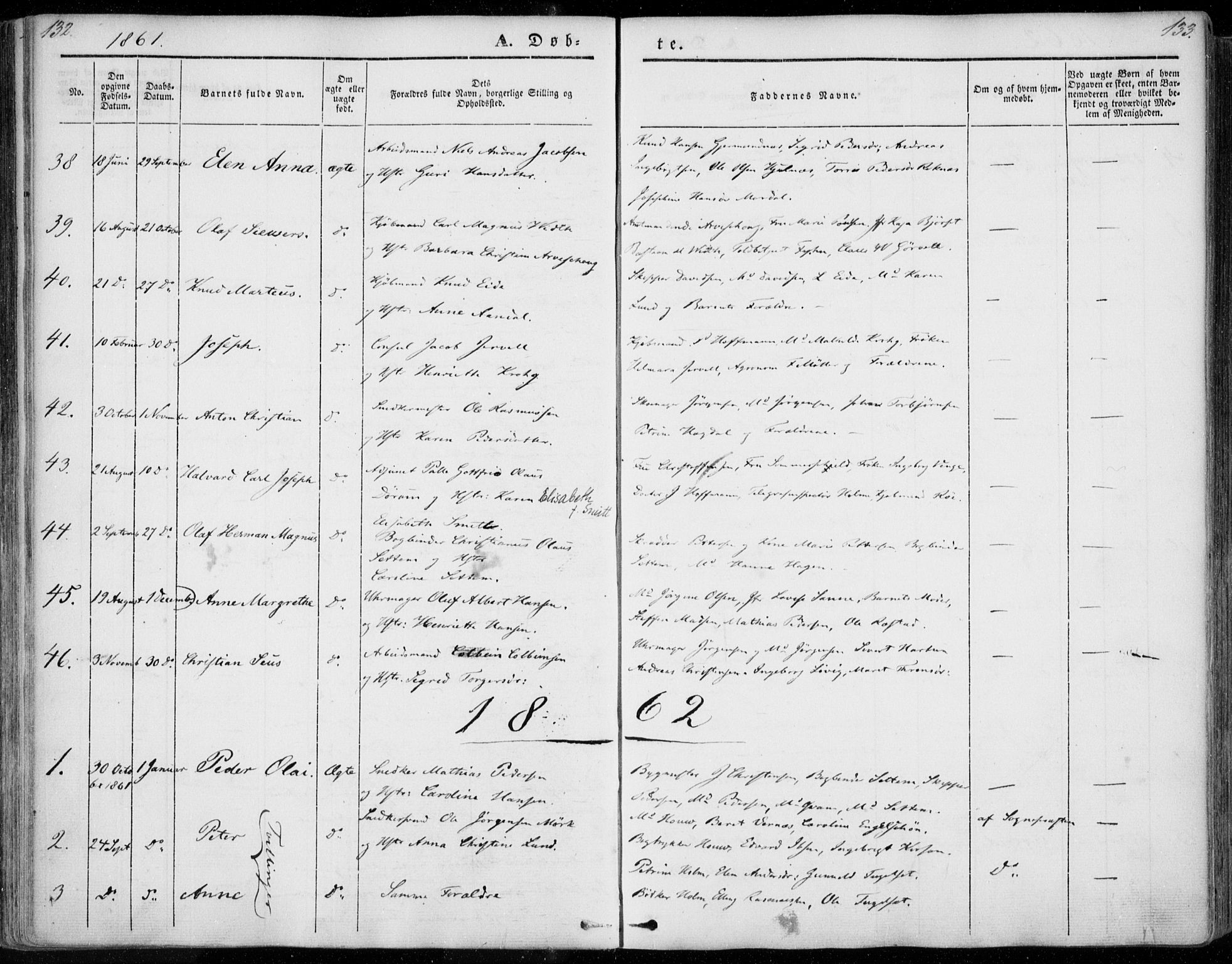 Ministerialprotokoller, klokkerbøker og fødselsregistre - Møre og Romsdal, SAT/A-1454/558/L0689: Parish register (official) no. 558A03, 1843-1872, p. 132-133