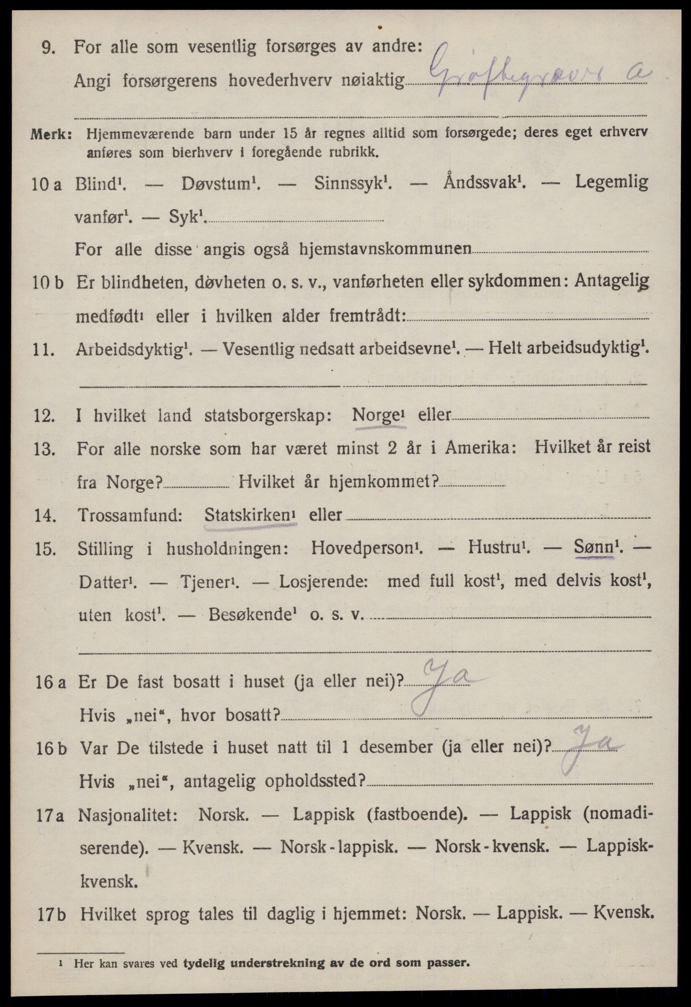 SAT, 1920 census for Stadsbygd, 1920, p. 783