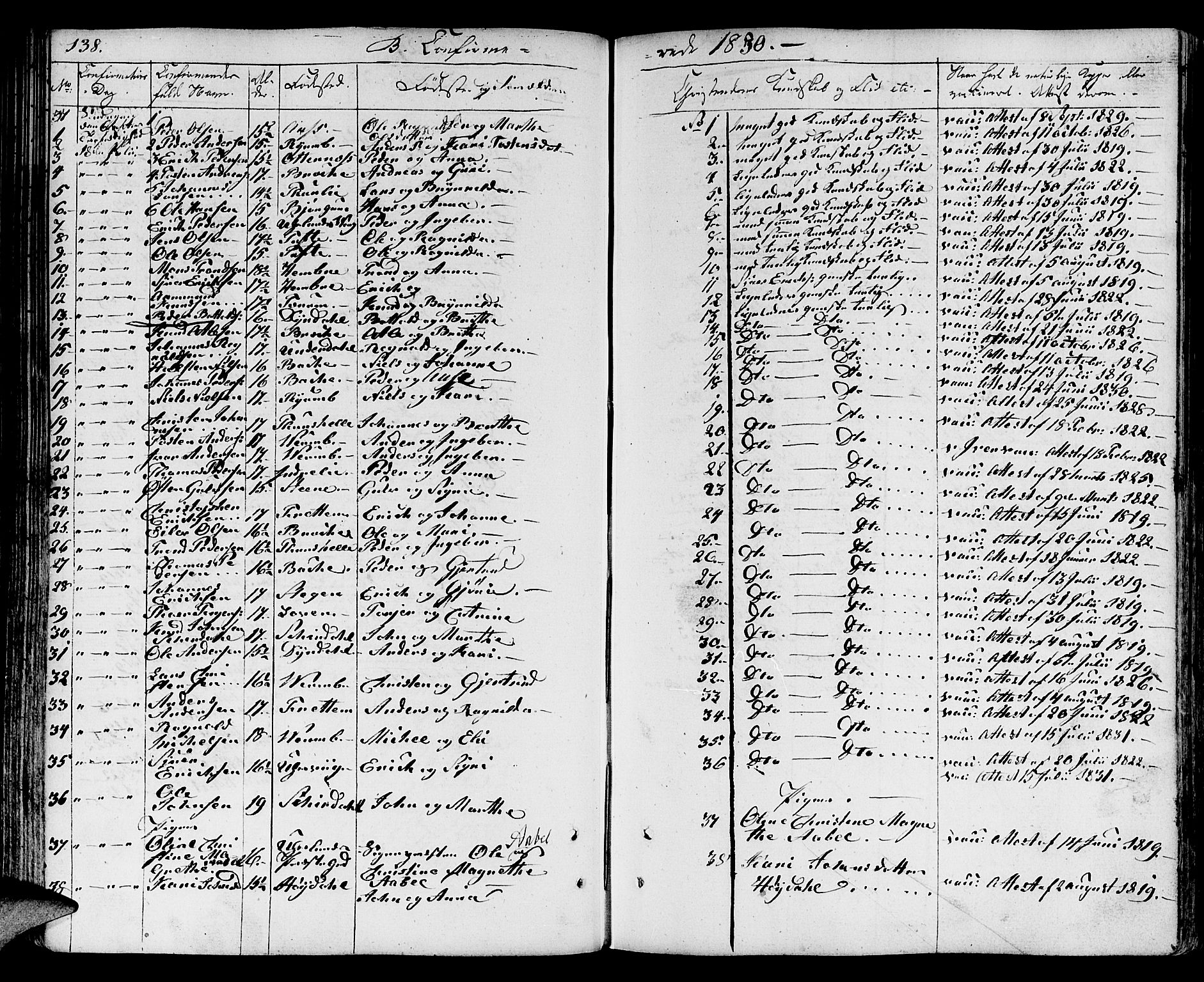 Aurland sokneprestembete, SAB/A-99937/H/Ha/Haa/L0006: Parish register (official) no. A 6, 1821-1859, p. 138