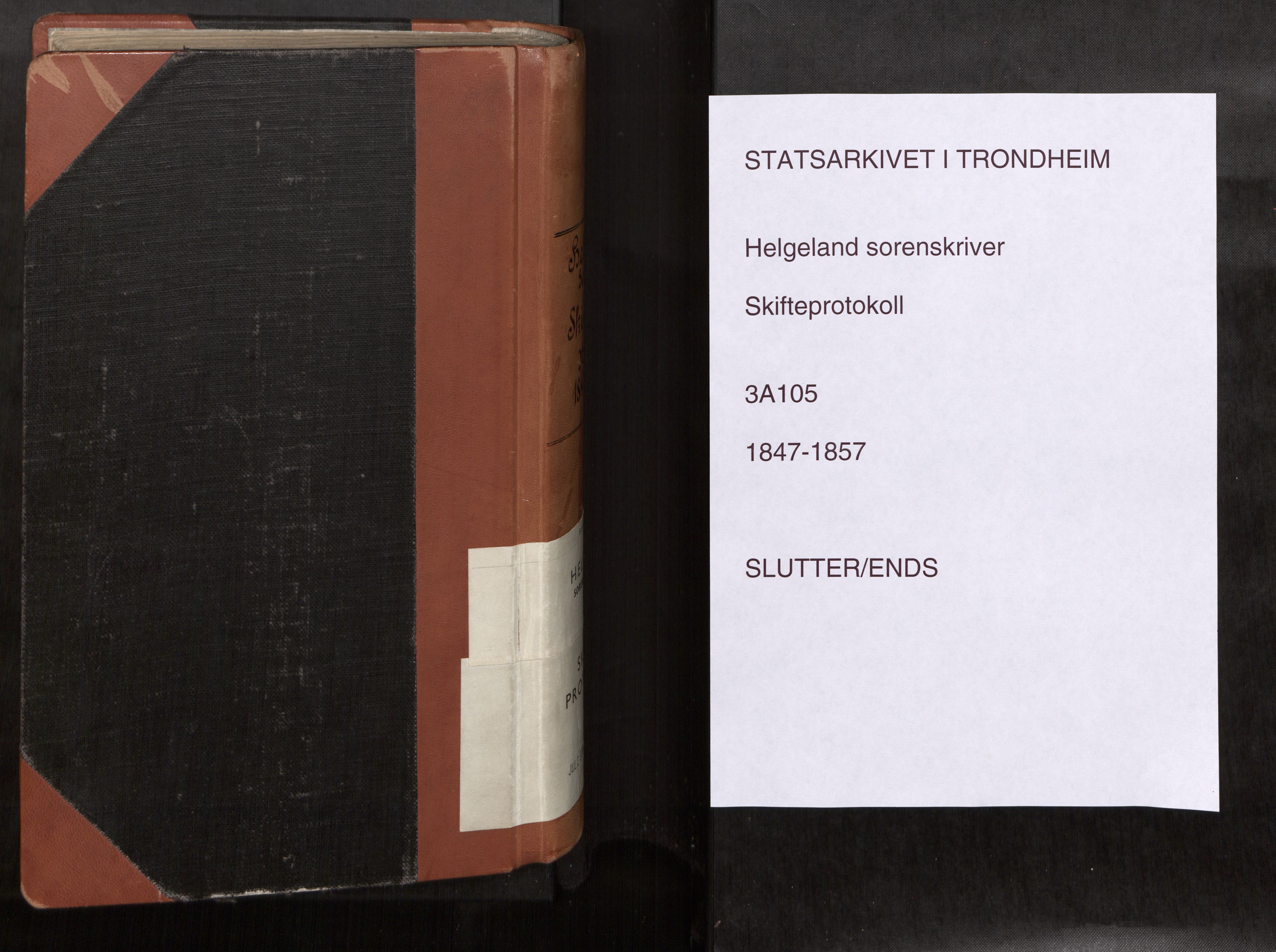 Helgeland sorenskriveri, AV/SAT-A-0004/3/3A/L0105: Skifteprotokoll 50, 1847-1857