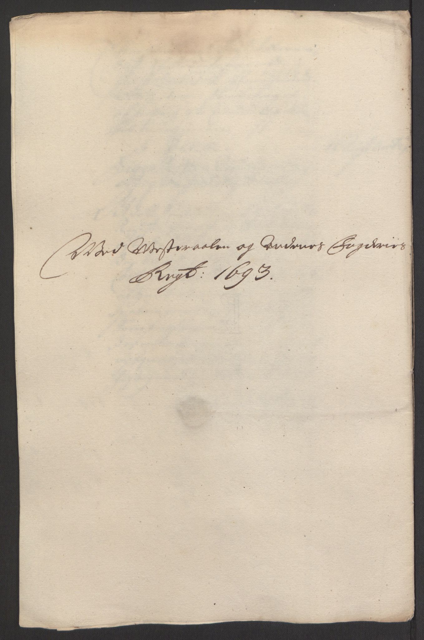 Rentekammeret inntil 1814, Reviderte regnskaper, Fogderegnskap, RA/EA-4092/R67/L4676: Fogderegnskap Vesterålen, Andenes og Lofoten, 1691-1693, p. 283
