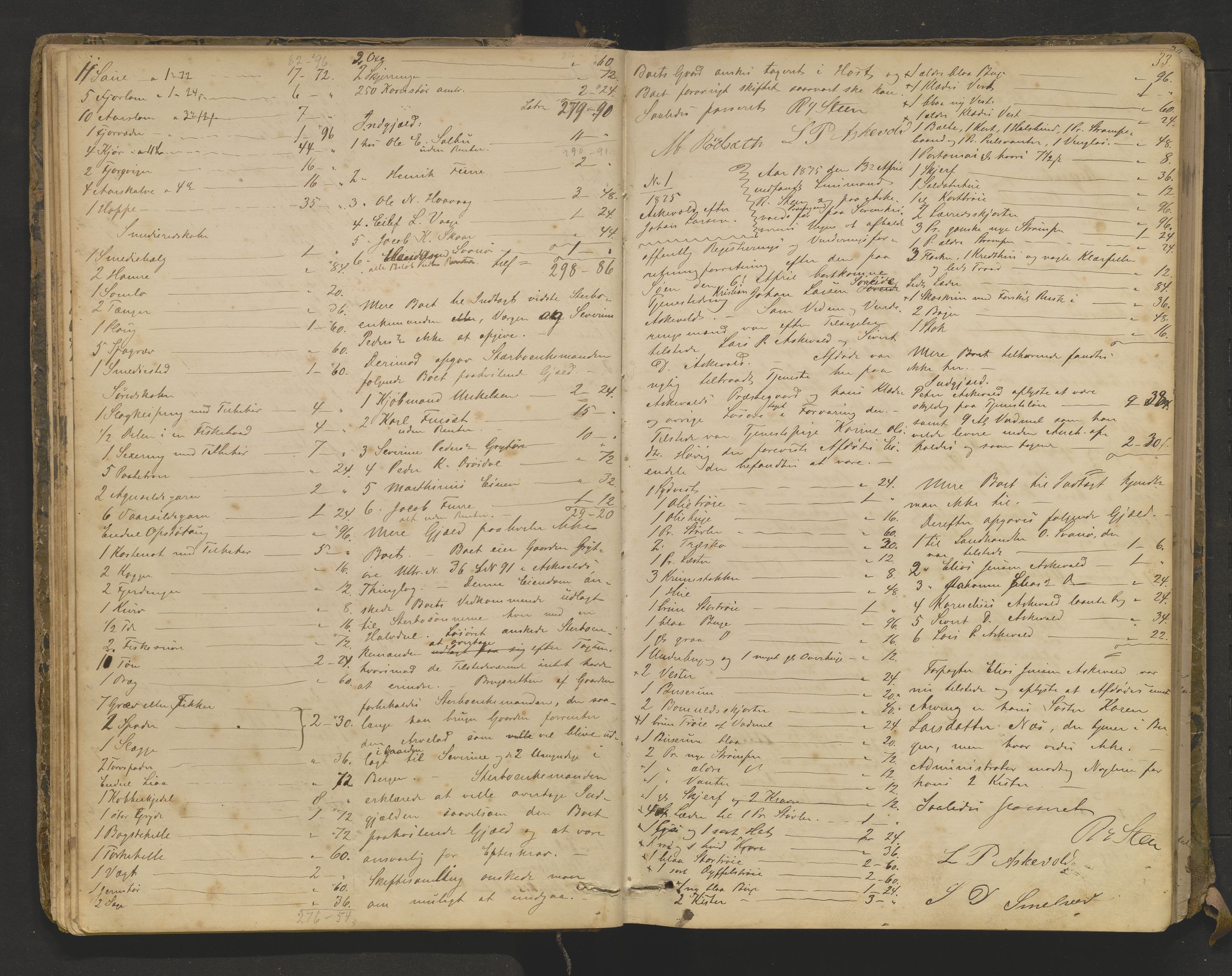 Lensmannen i Askvoll, AV/SAB-A-26301/0006/L0003: Registreringsprotokoll, 1869-1904, p. 32b-33a