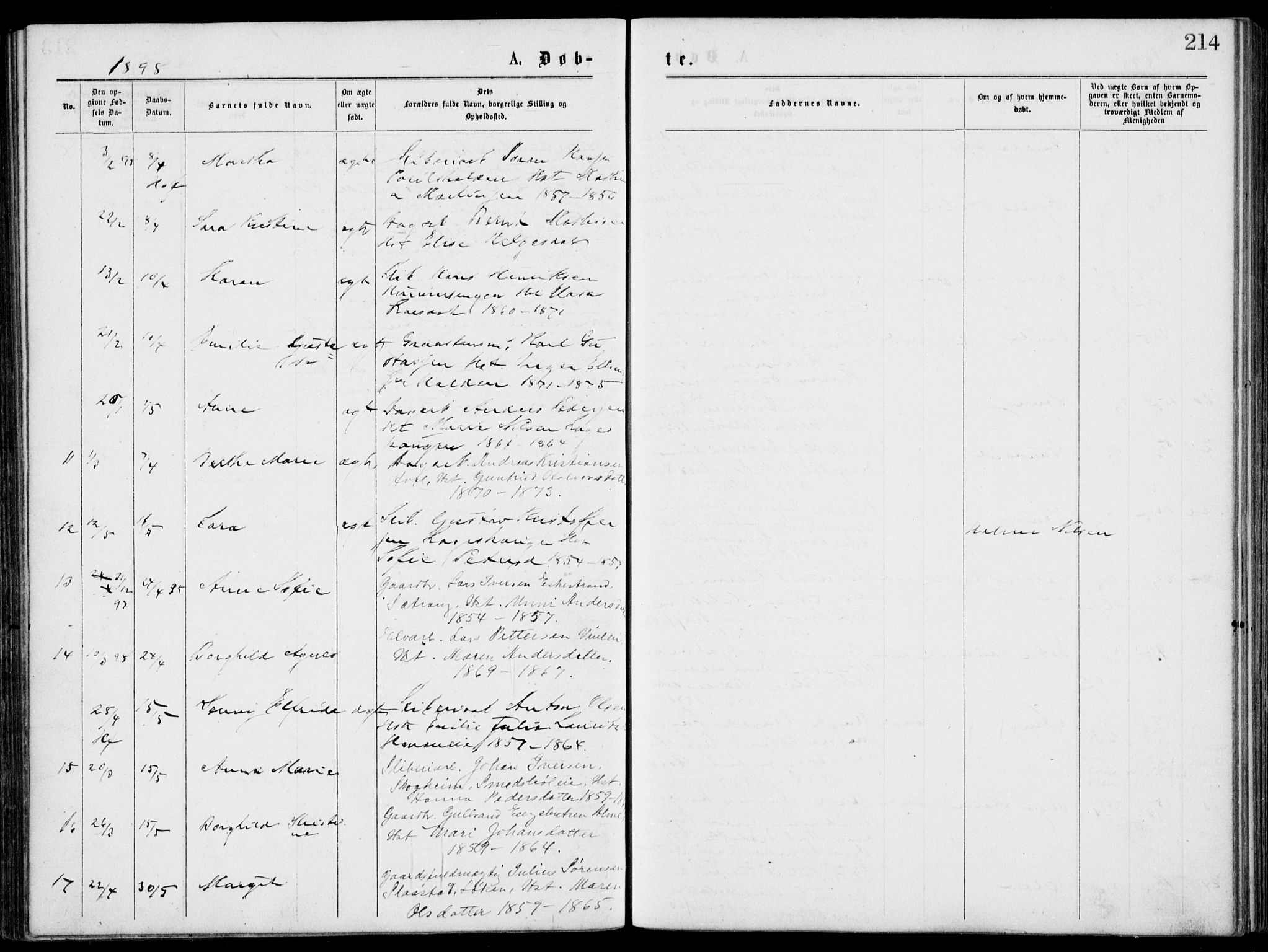 Norderhov kirkebøker, AV/SAKO-A-237/G/Gb/L0001: Parish register (copy) no. II 1, 1876-1899, p. 214