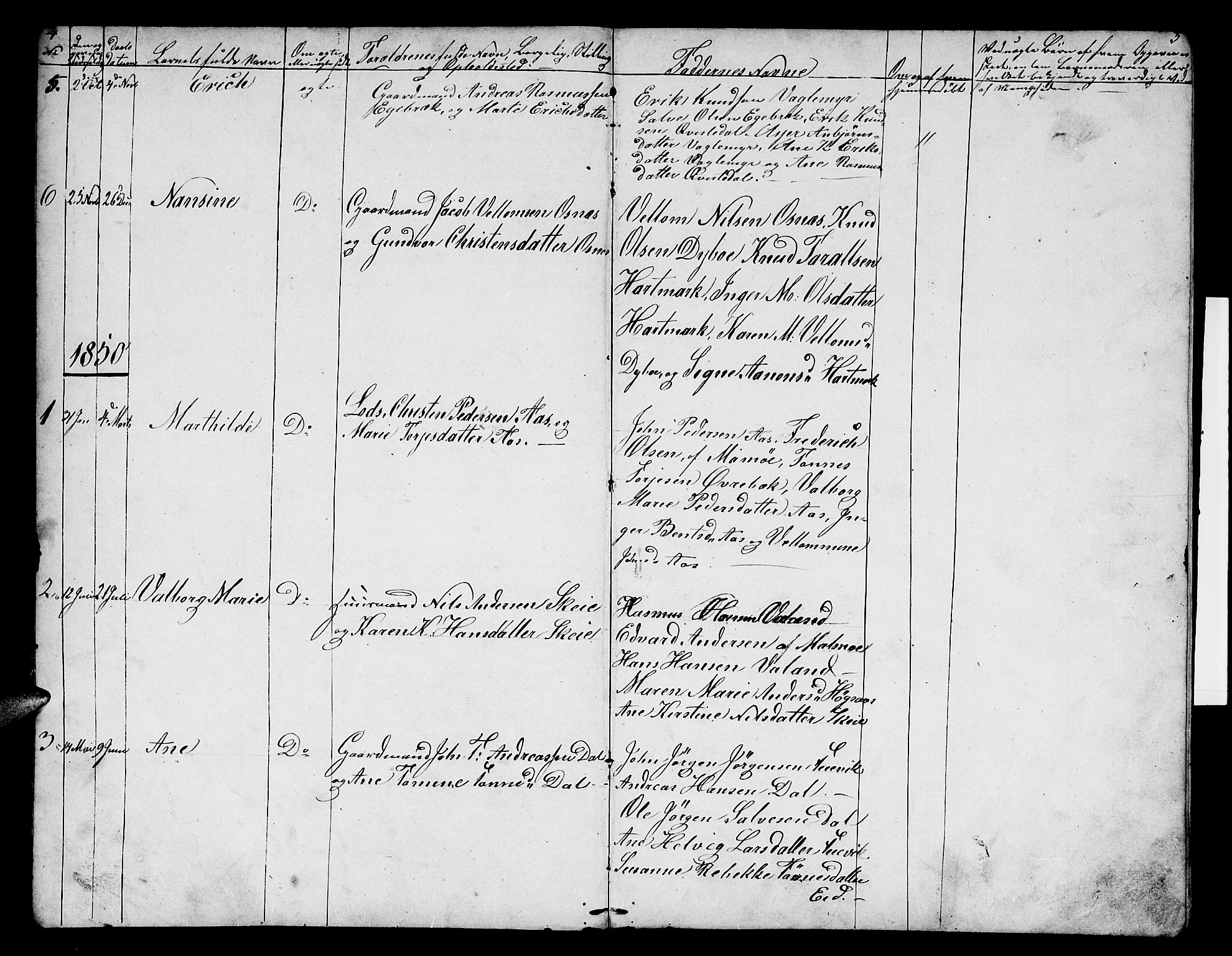 Mandal sokneprestkontor, SAK/1111-0030/F/Fb/Fbb/L0003: Parish register (copy) no. B 3, 1848-1877, p. 4-5