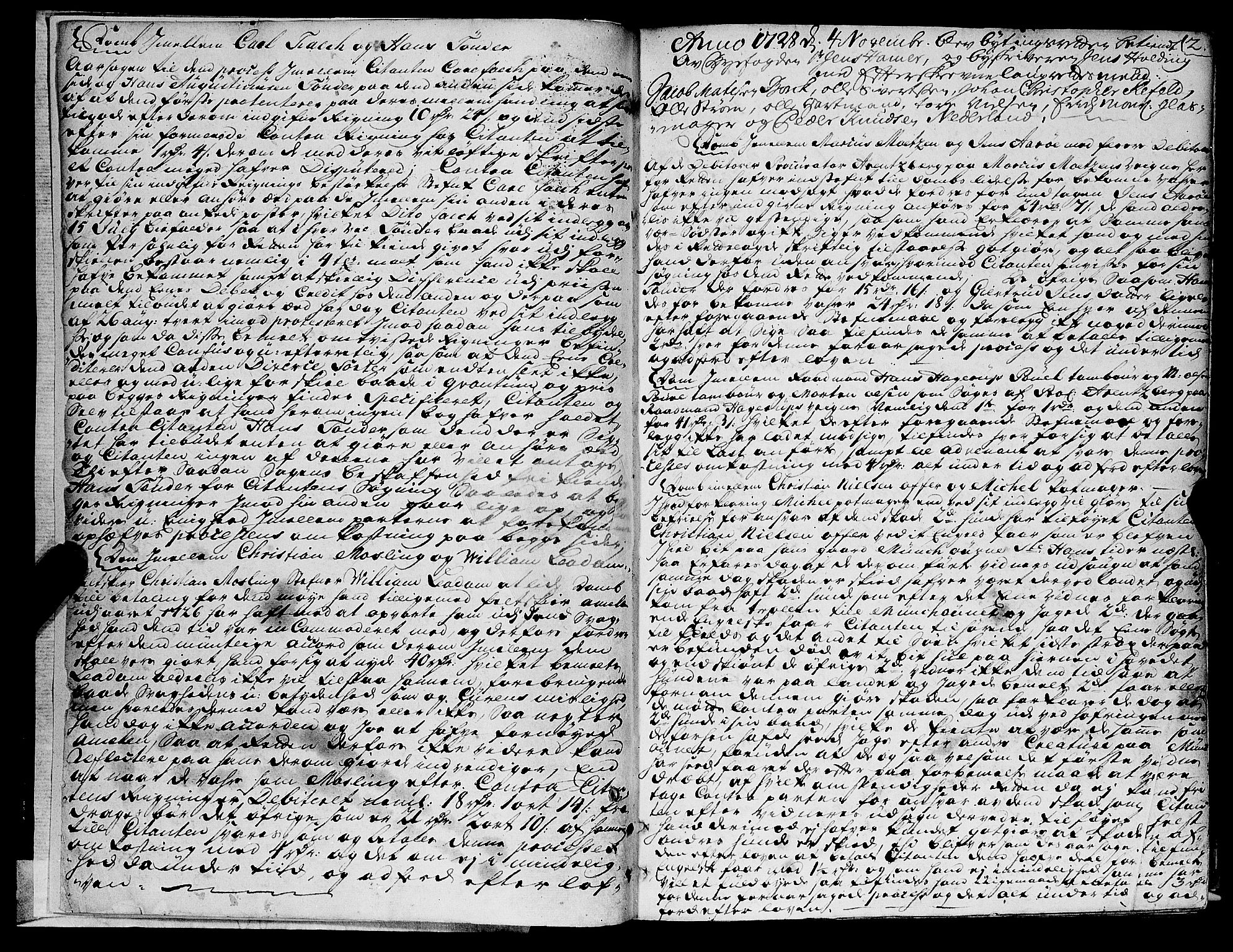 Trondheim byfogd, AV/SAT-A-0003/1/1/1A/L0038: Bytingsprotokoll - 28/10-12/2., 1728-1733, p. 1b-2a