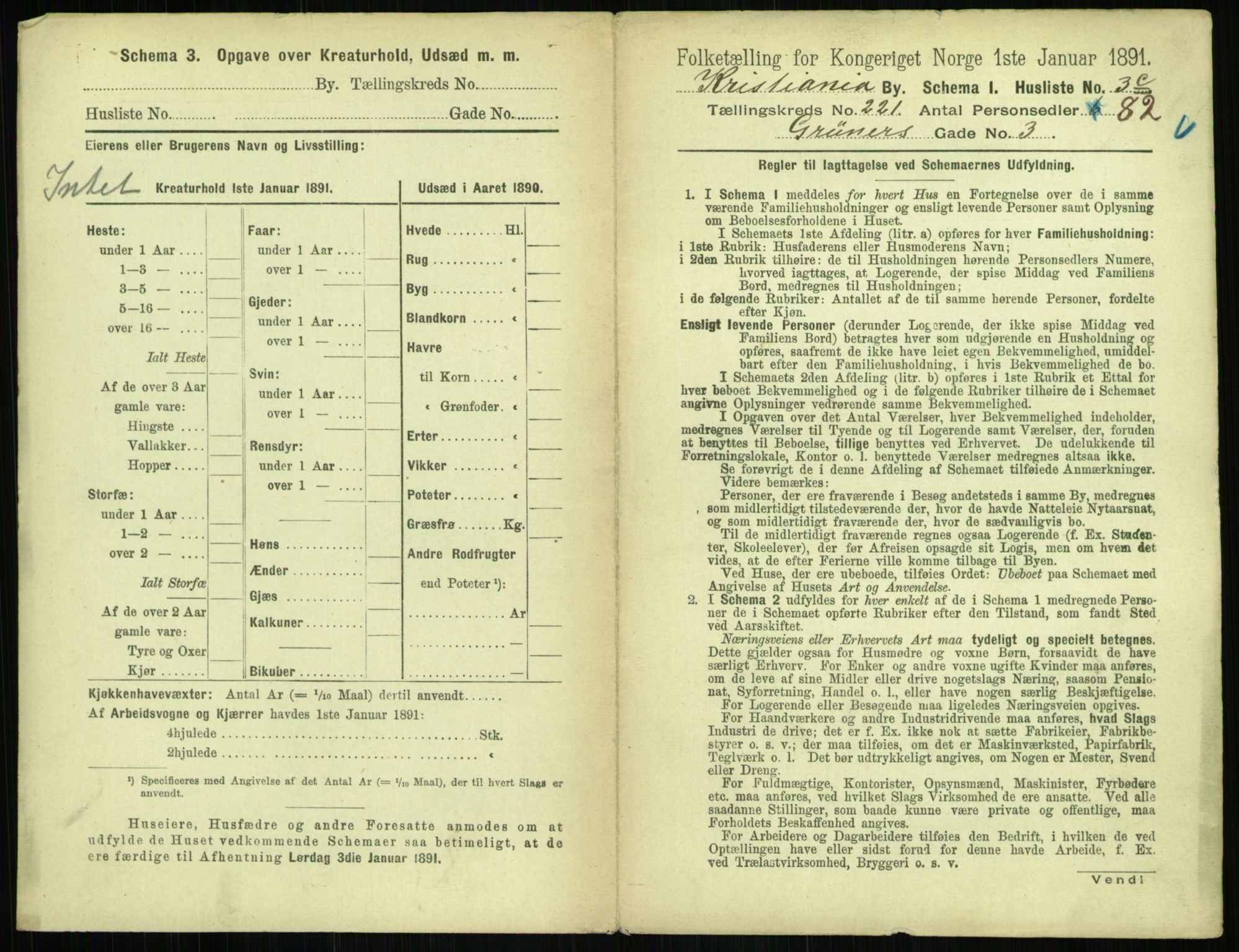 RA, 1891 census for 0301 Kristiania, 1891, p. 131848