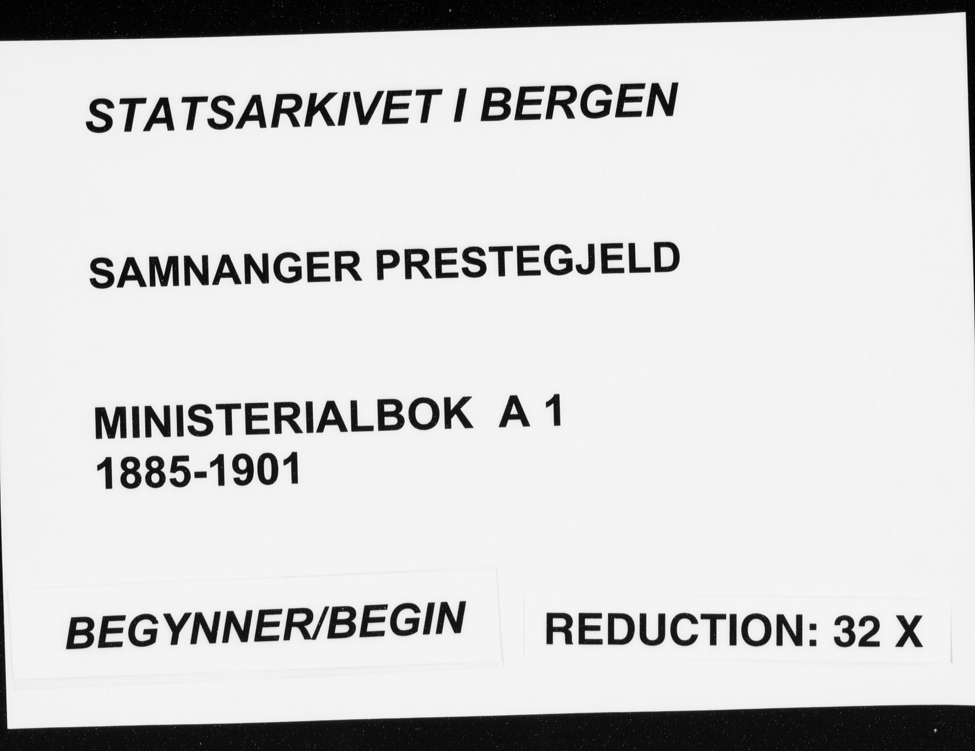 Samnanger Sokneprestembete, SAB/A-77501/H/Haa: Parish register (official) no. A 1, 1885-1901