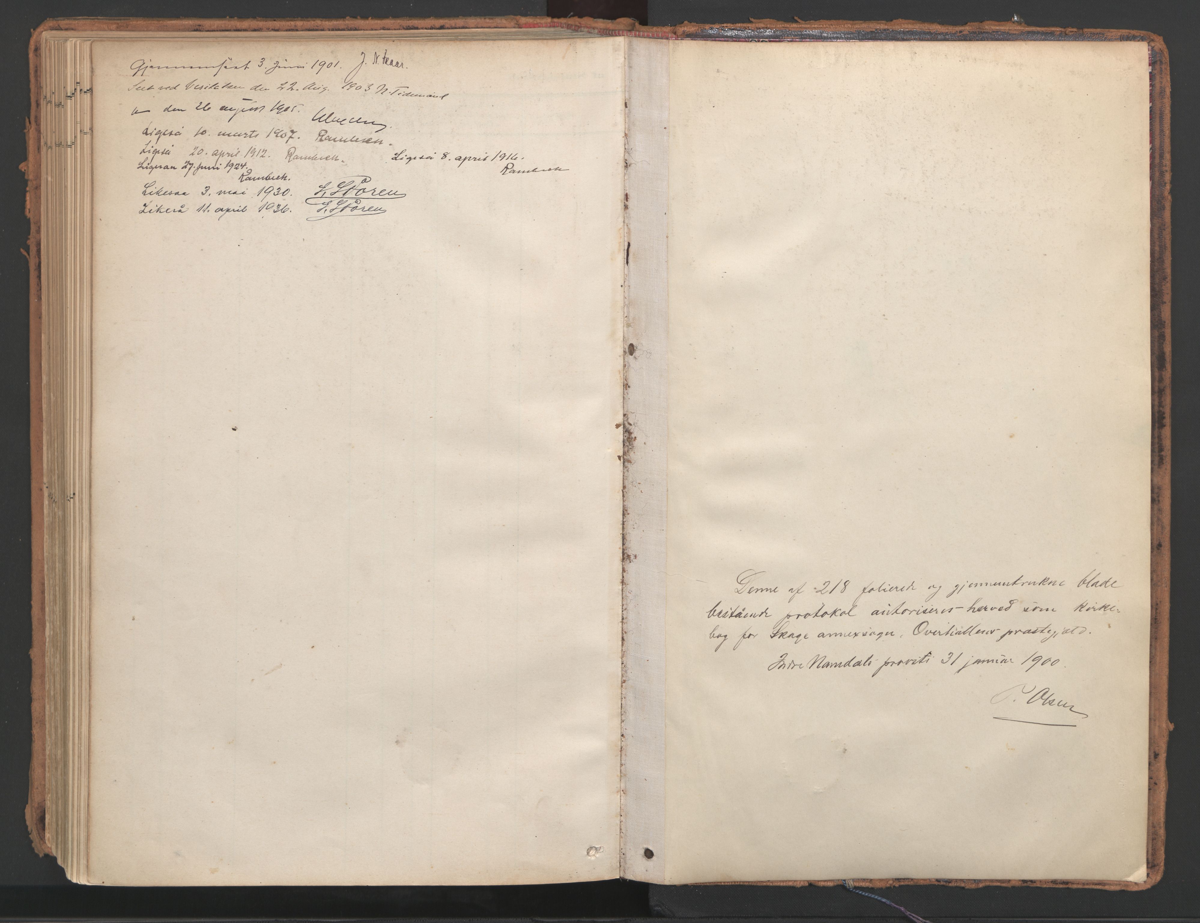 Ministerialprotokoller, klokkerbøker og fødselsregistre - Nord-Trøndelag, AV/SAT-A-1458/766/L0564: Parish register (official) no. 767A02, 1900-1932