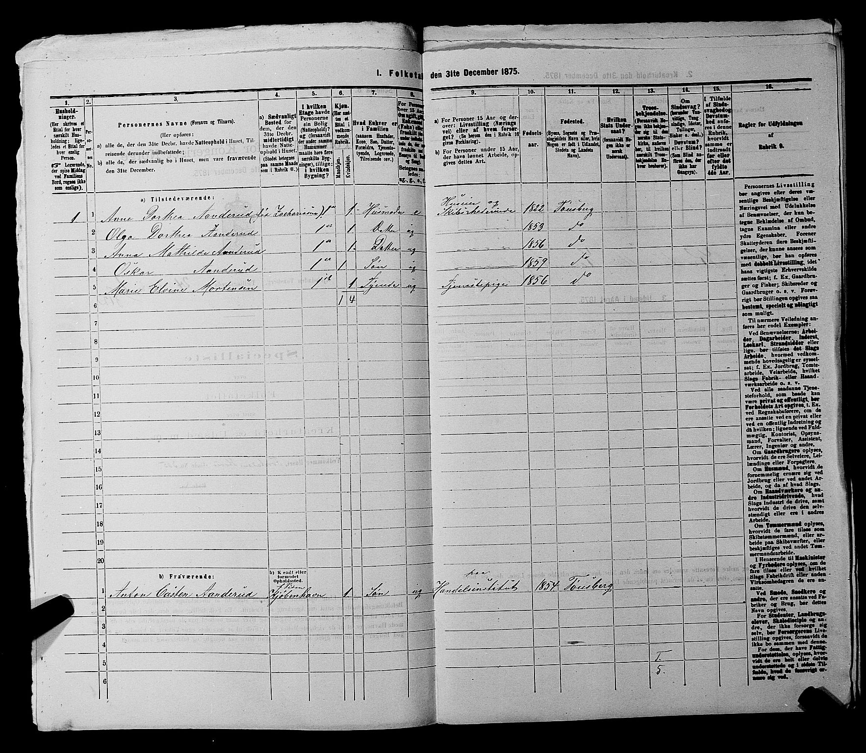 SAKO, 1875 census for 0705P Tønsberg, 1875, p. 763